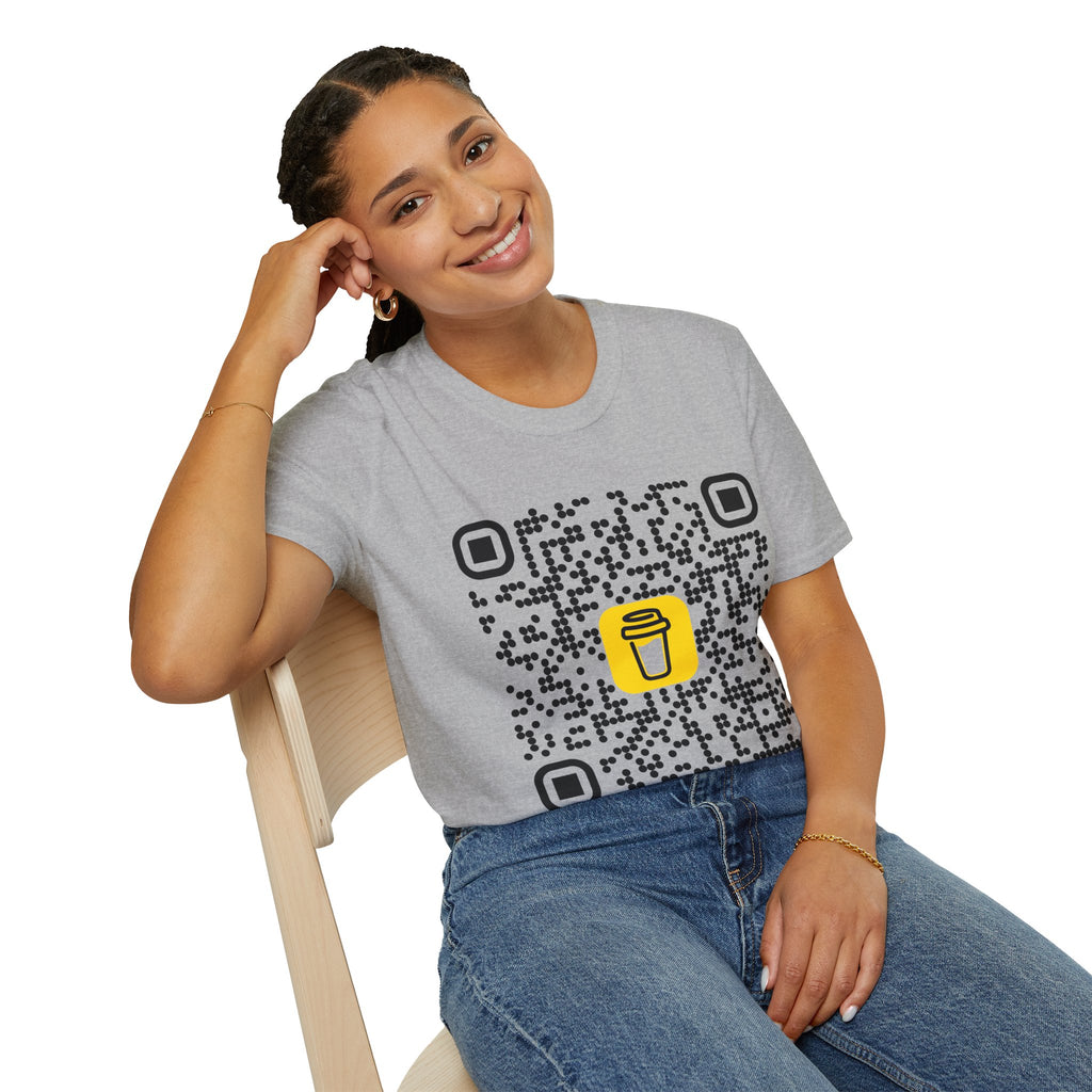 QR Code Coffee Tee — Scan-to-Order Coffee Shop T-Shirt