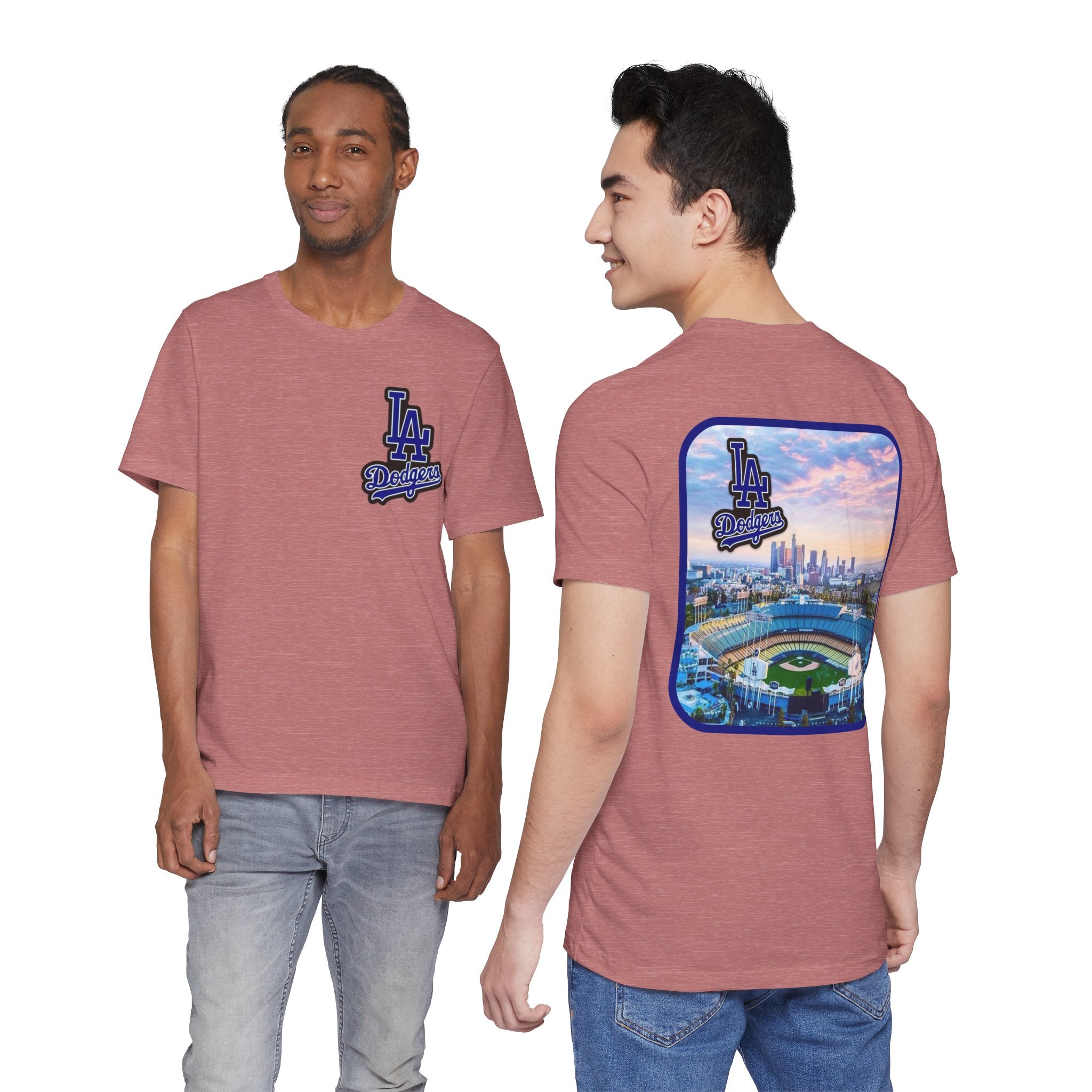 Los Angeles (Front and Back Printing) Mens Womans Jersey Short Sleeve Tee