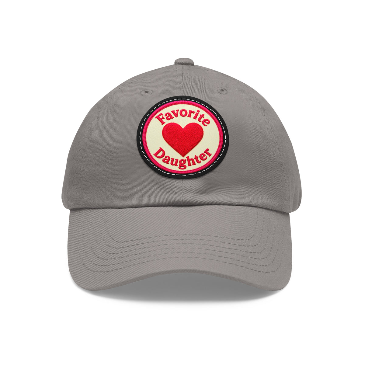 Mom and Daughter Hat — "Favorite Daughter" Leather Patch Cap