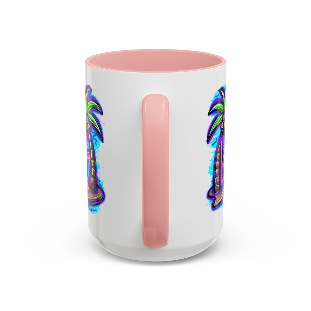 Beach Life Coffee Mug — Tropical Palm Sunset Accent Mug (11/15oz)