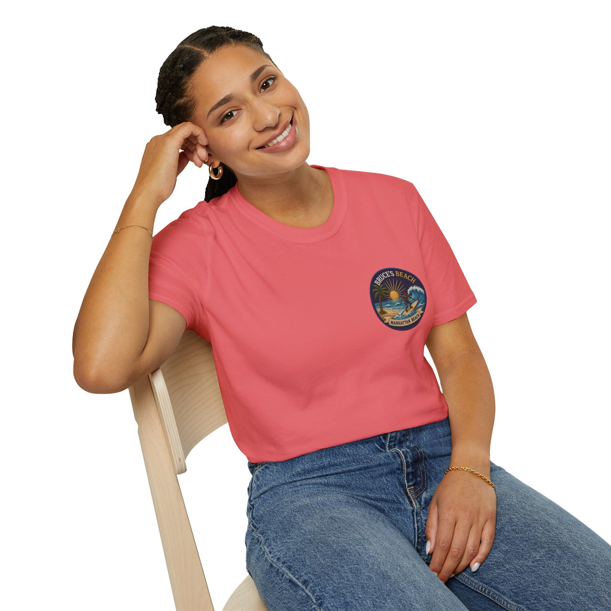 Bruce's Beach Manhattan Beach Surf Patch T-Shirt