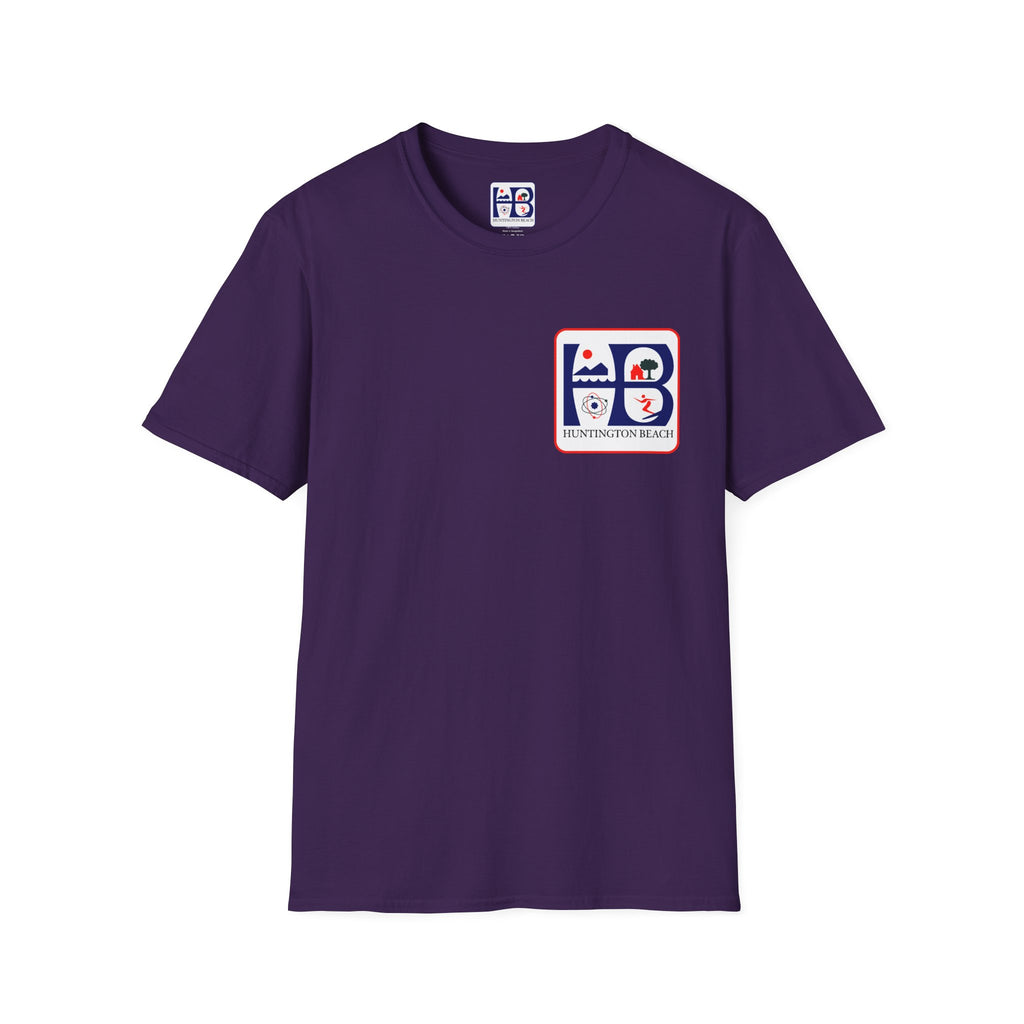 Huntington Beach Retro HB Logo T-Shirt  (printed 3 places)