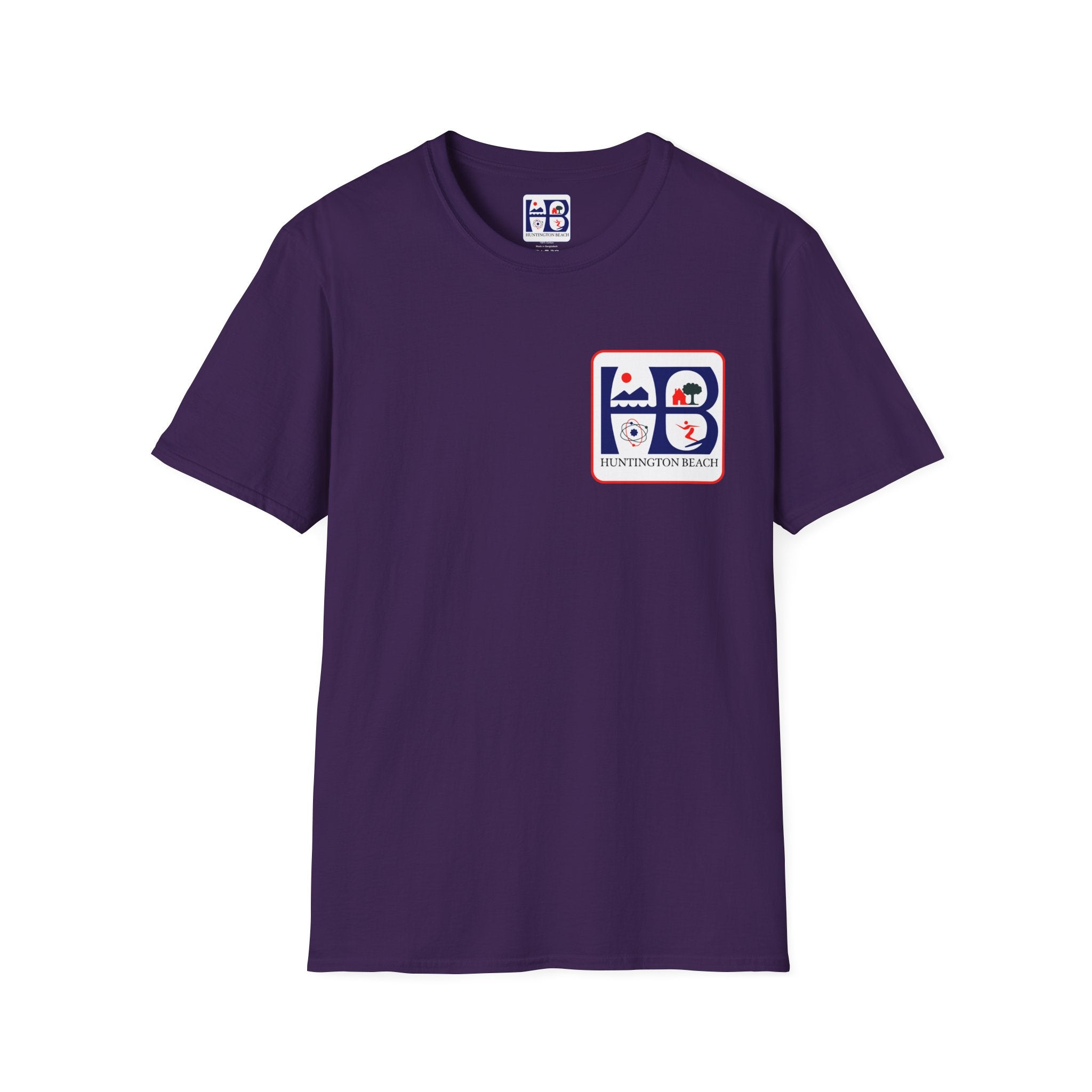 Huntington Beach Retro HB Logo T-Shirt  (printed 3 places)