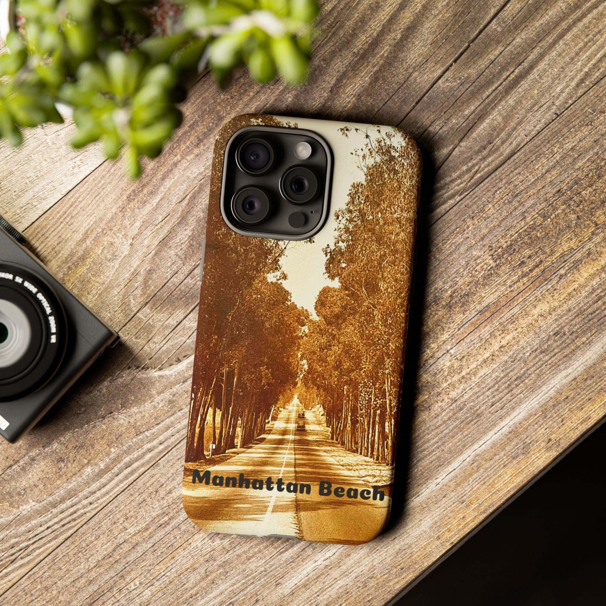 Phone Cases Manhattan Beach Rosecrans Ave Early 60's Tough Cases 90266 California, iPhone Samsung Google Pixel Protective Cover, Vintage