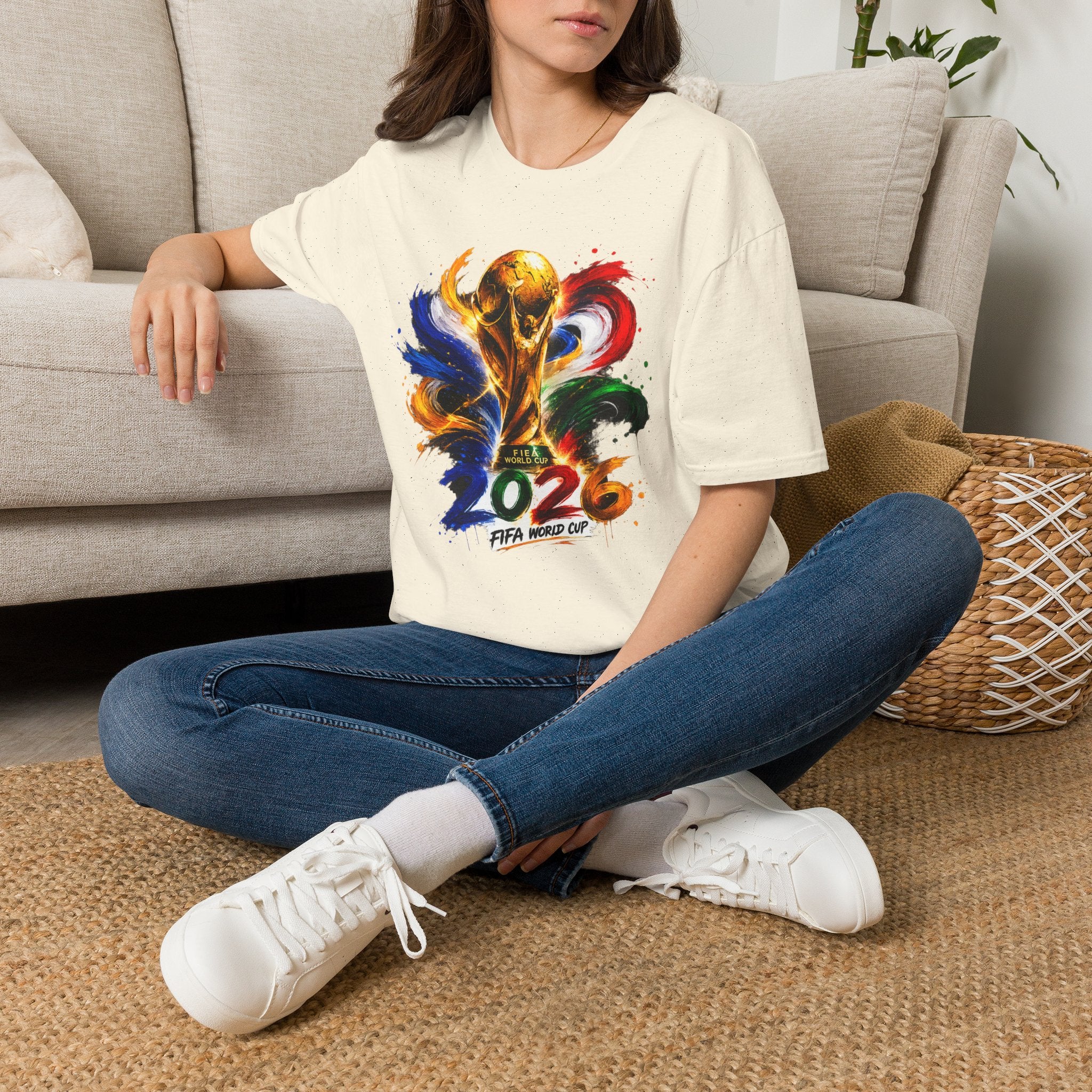 World Cup 2026 T-Shirt — Colorful FIFA Trophy Graphic