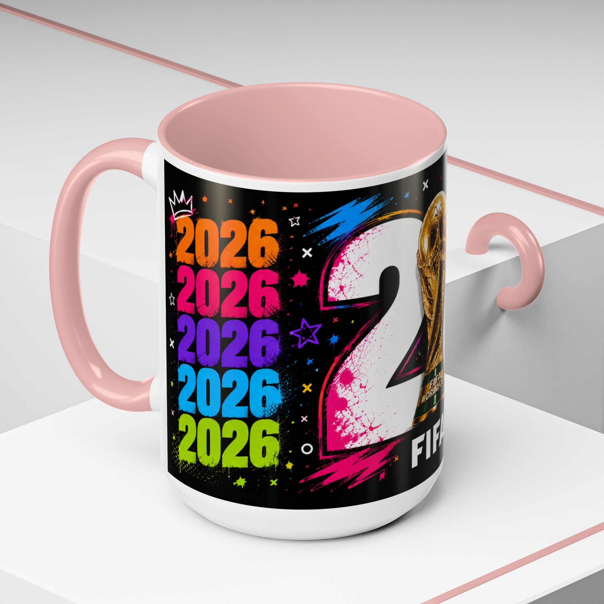 2026 FIFA World Cup Coffee Mug — Colorful Trophy Design (11/15oz)