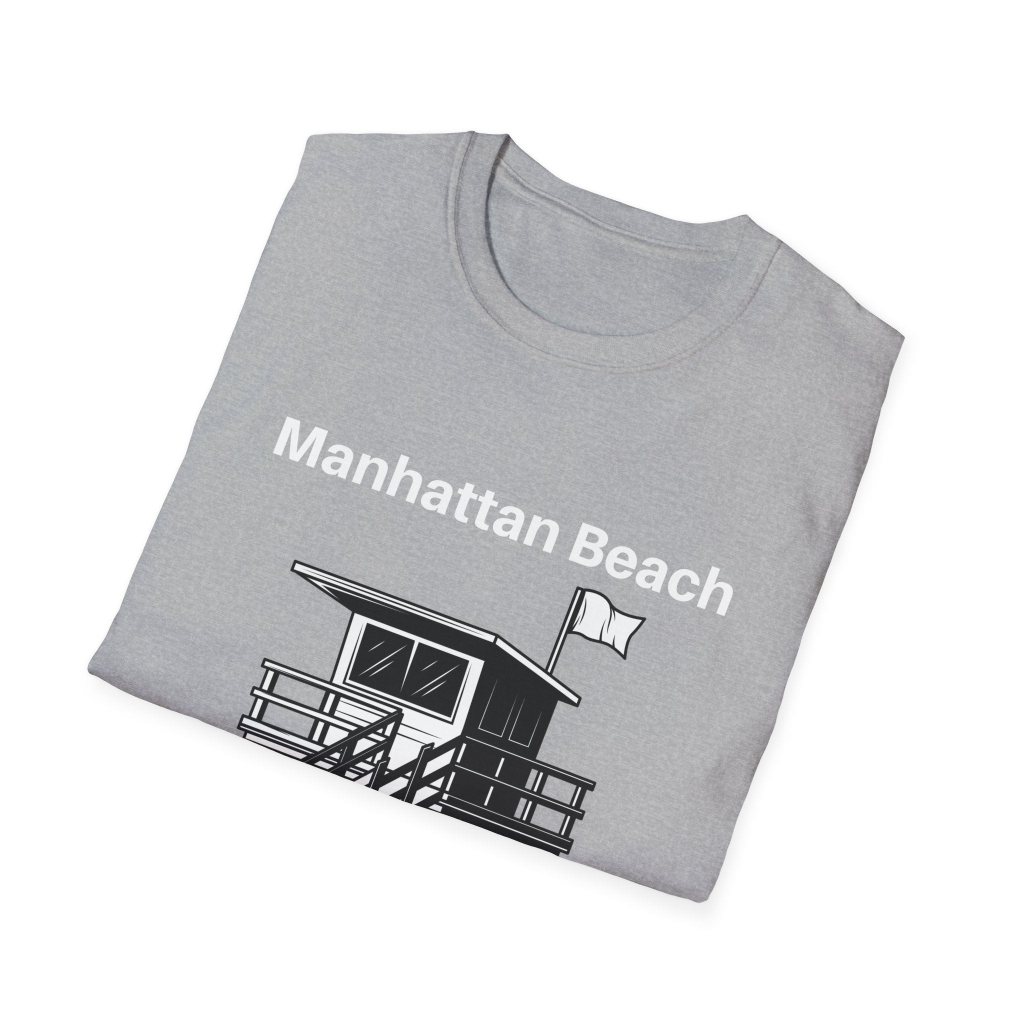 Marine Street Lifeguard Station Manhattan Beach  Mens and Womans Softstyle T-Shirt