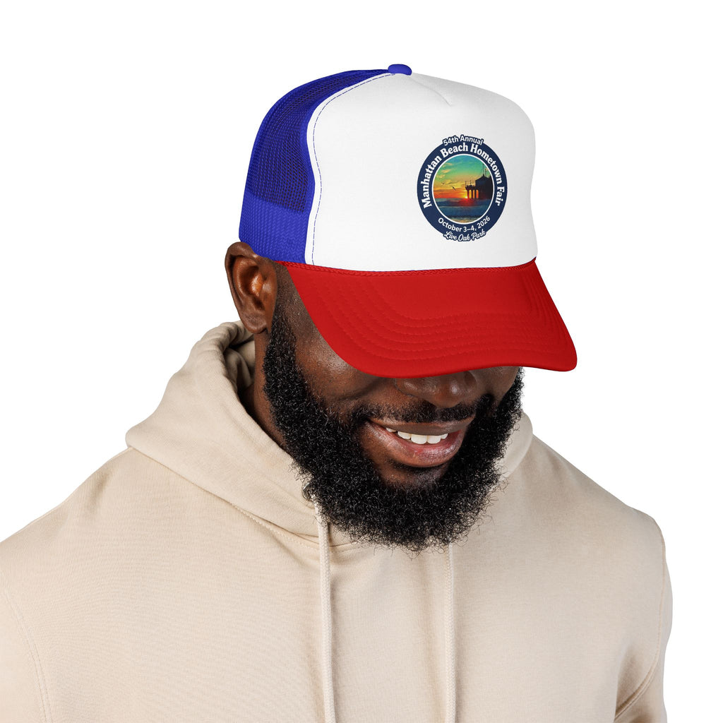 Trucker Hat — Manhattan Beach Hometown Fair Sunset Logo