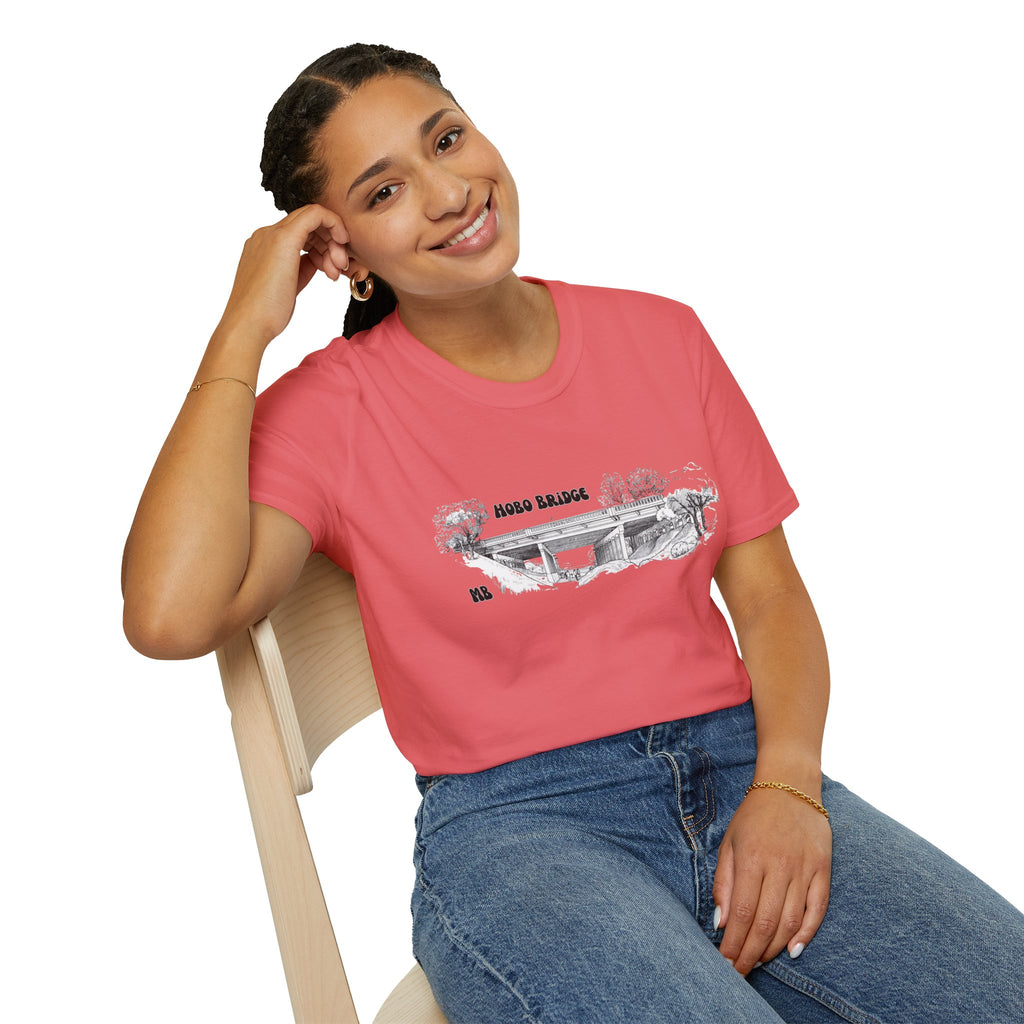 Hobo Bridge Manhattan Beach California Sketch T-Shirt | Hand-Drawn Bridge Illustration IYKYK