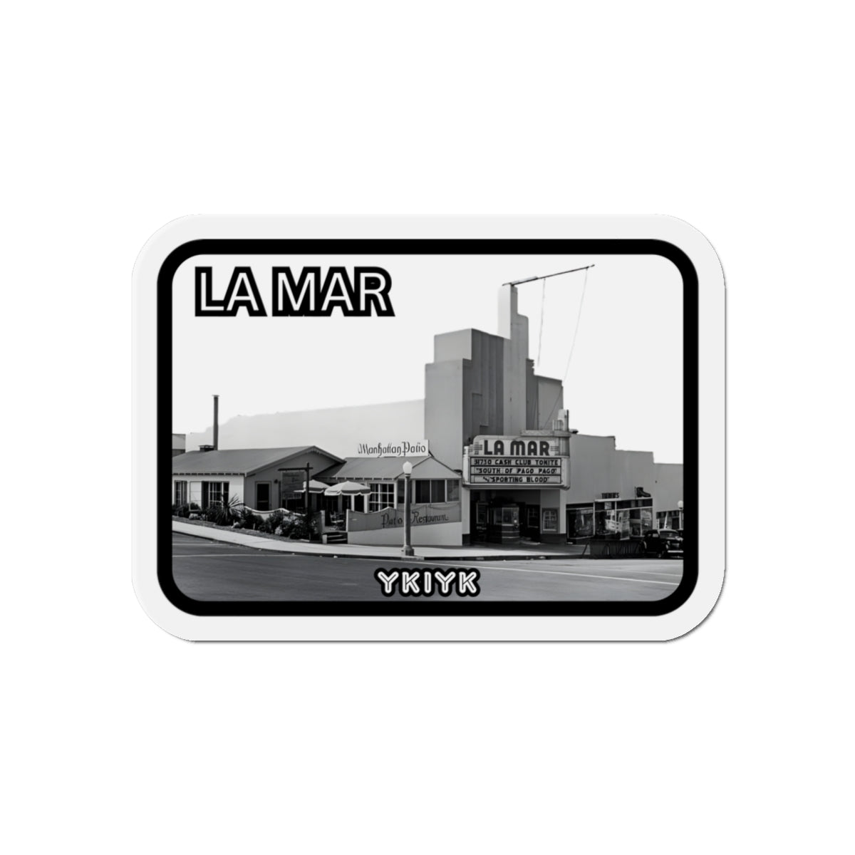 La Mar Theater retro photo Magnet | Die-Cut Refrigerator Magnet