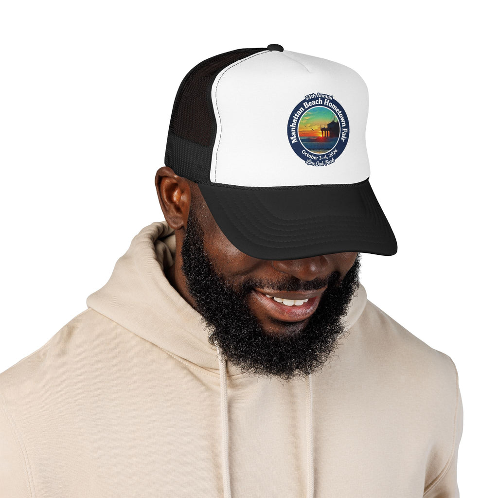 Trucker Hat — Manhattan Beach Hometown Fair Sunset Logo
