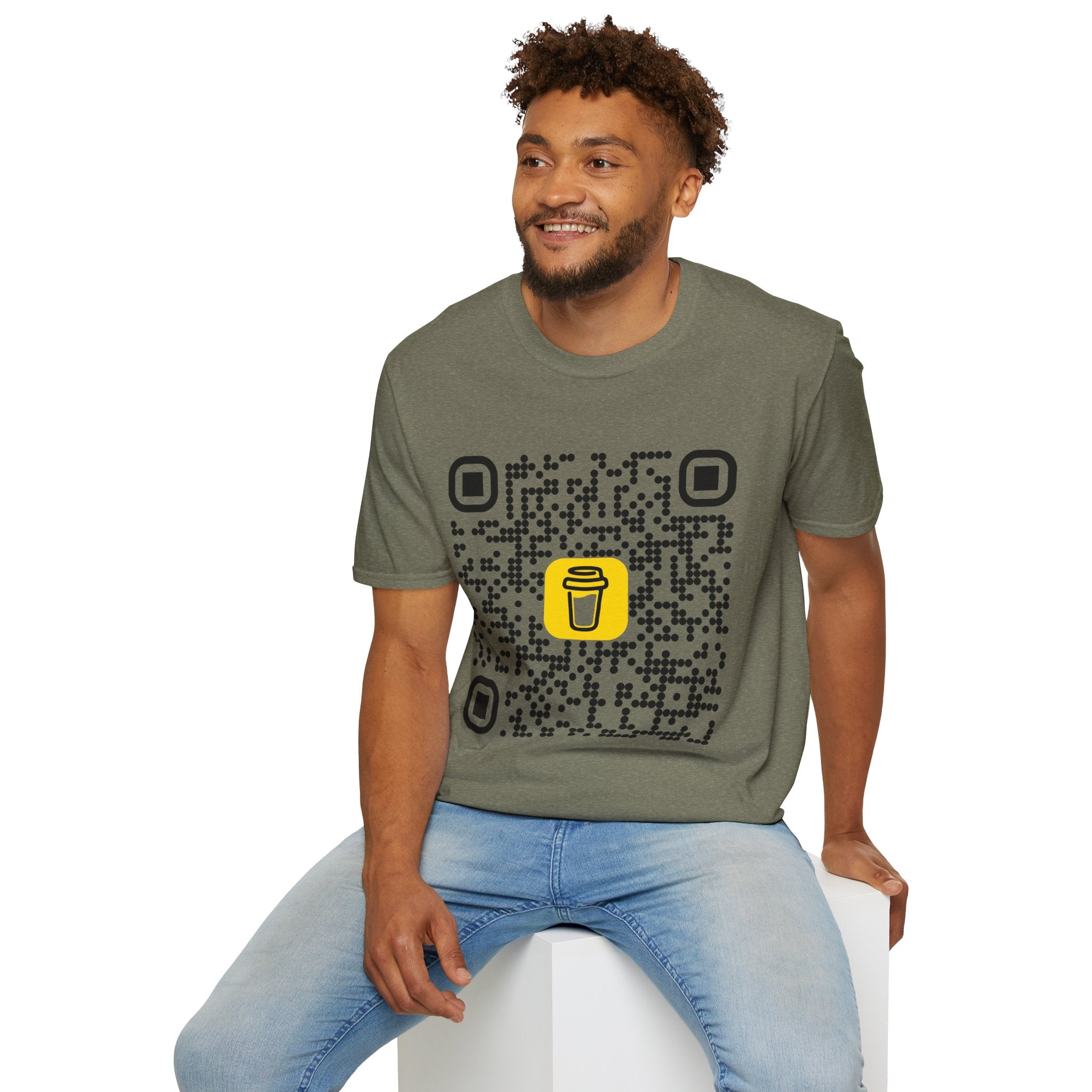 QR Code Coffee Tee — Scan-to-Order Coffee Shop T-Shirt