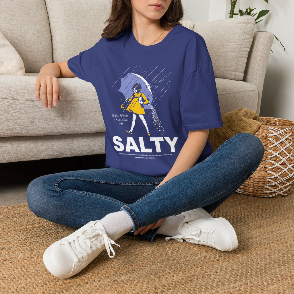 Salty Rainy Day Graphic T-Shirt — Girl with Umbrella Illustration