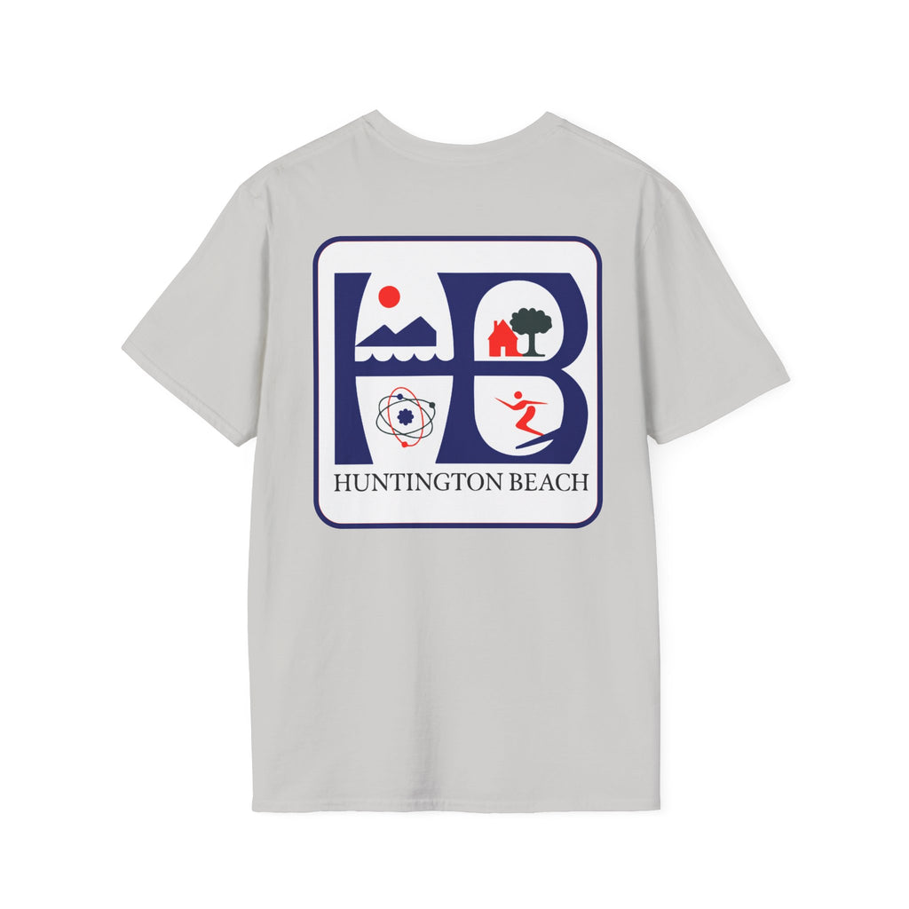Huntington Beach Retro Logo T-Shirt — HB Surf & Sunset Tee (printed 3 side)