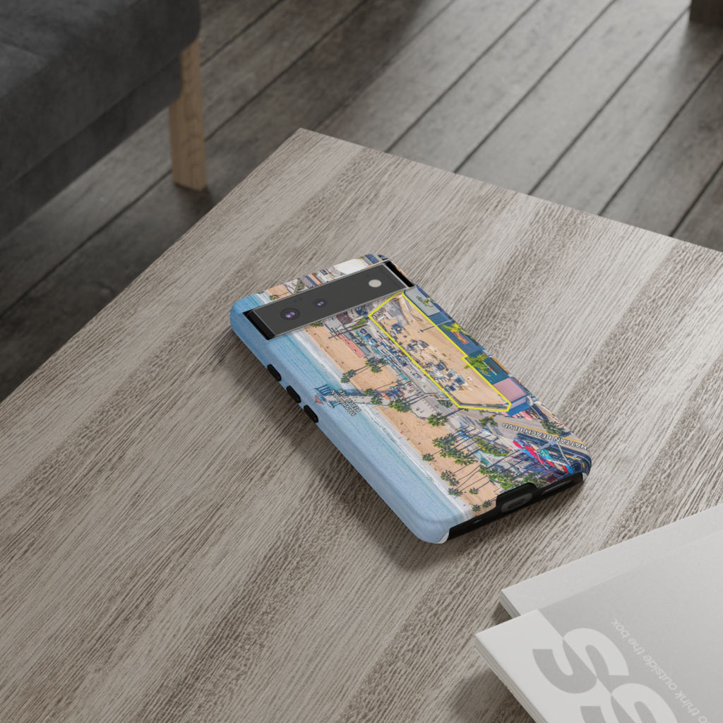 Phone Cases, Manhattan Beach California iPhone Samsung Google Tough Cases, Beach Lovers Gifts, Coastal Accessories, Ocean Phone Covers,