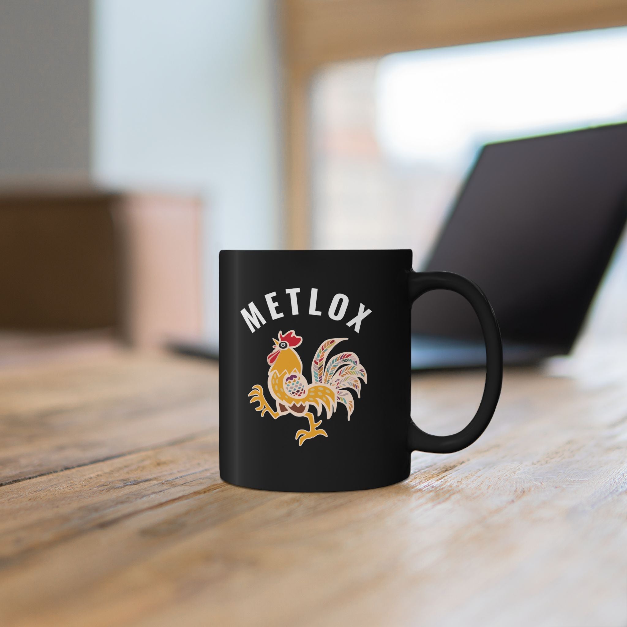 Metlox Pottery Manhattan Beach 1927 - 1989 11oz / 15oz Black Mug