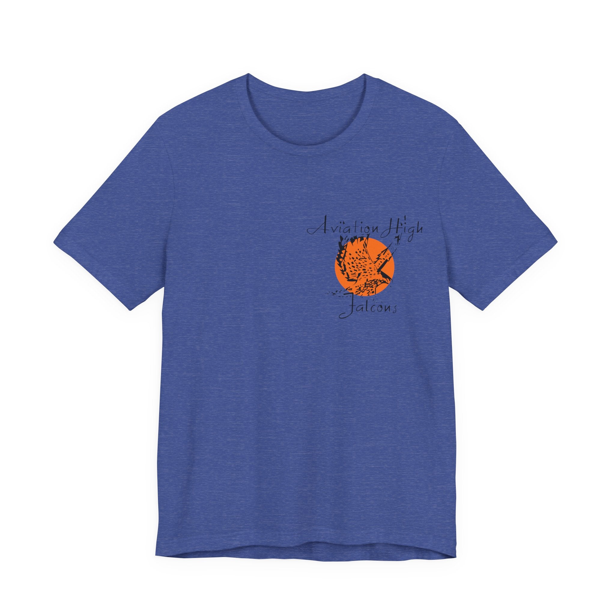 Aviation High School Signage Logo - Many Colors - Unisex Jersey Short Sleeve Tee