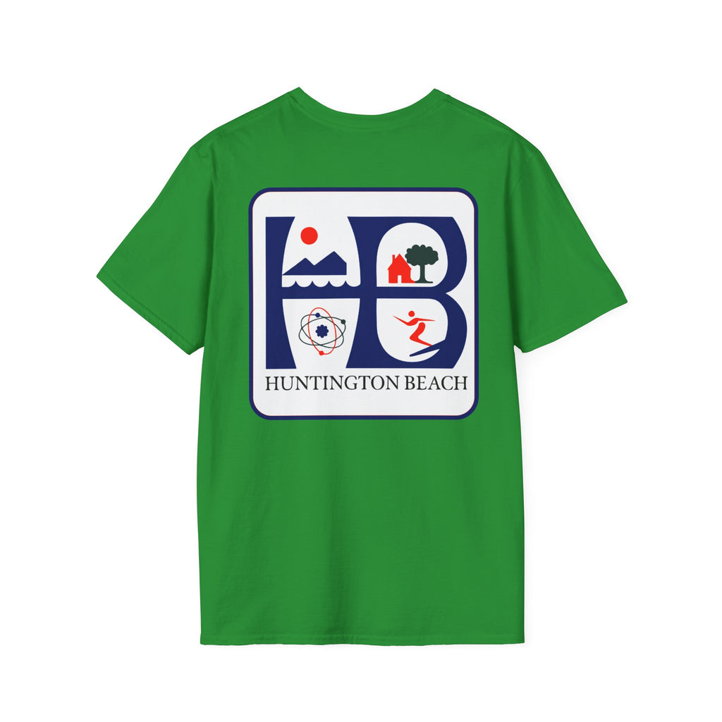 Huntington Beach Retro Logo T-Shirt — HB Surf & Sunset Tee (printed 3 side)