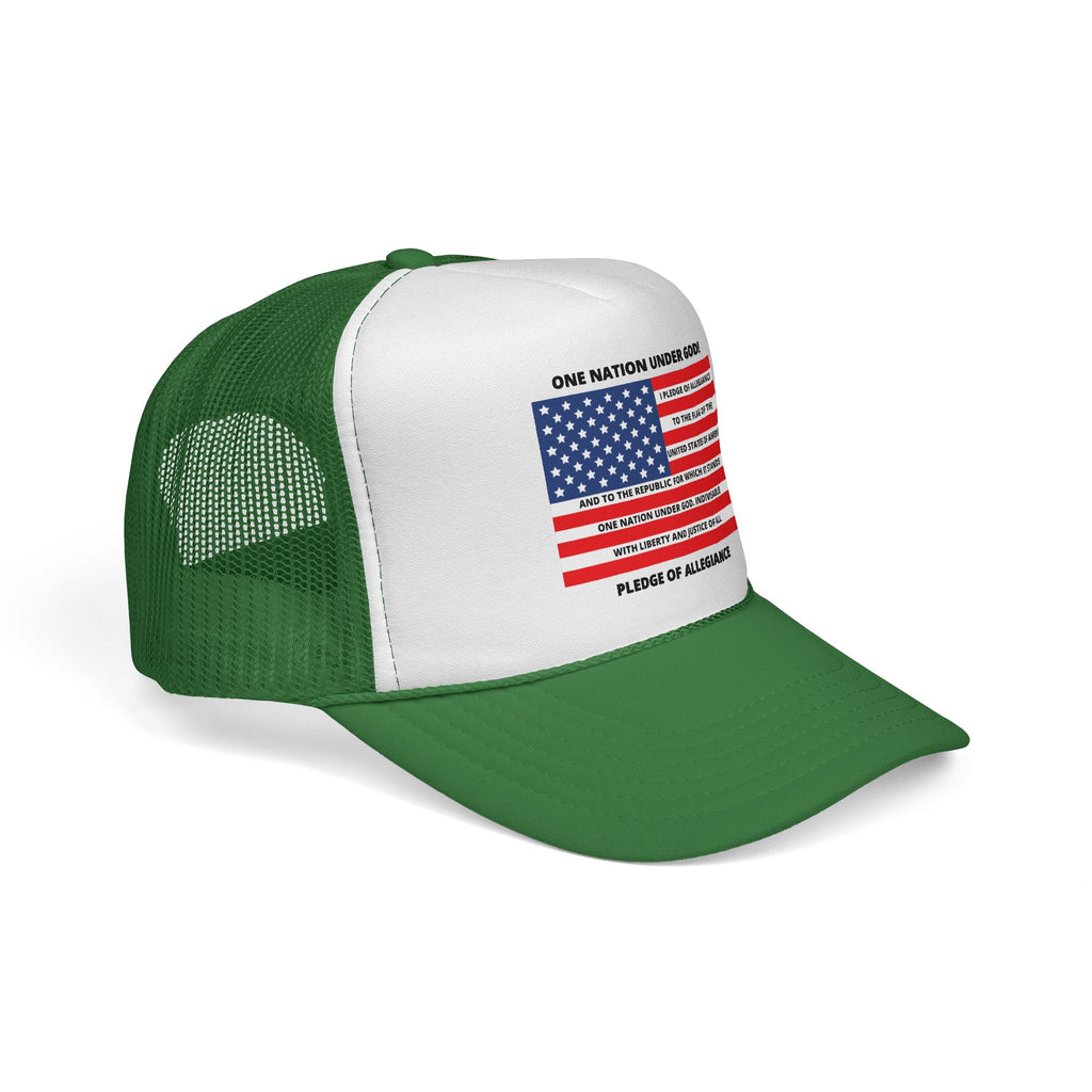 Pledge of Allegiance Trucker Cap — "One Nation Under GOD" Patriotic Hat