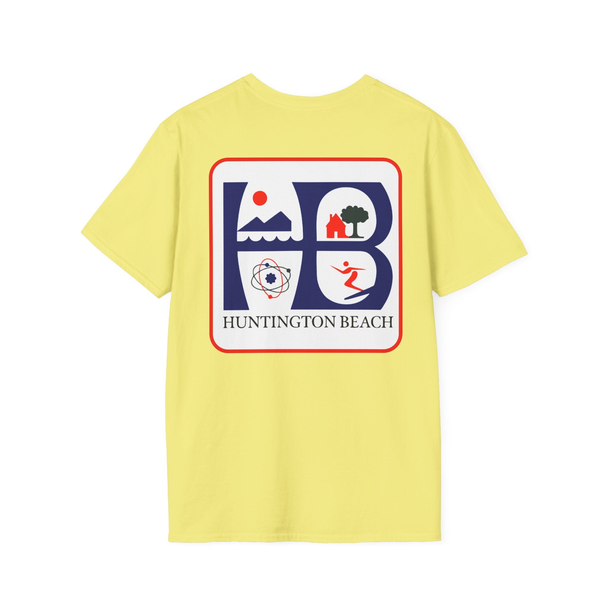 Huntington Beach Retro HB Logo T-Shirt  (printed 3 places)