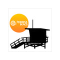 Hermosa Beach Lifeguard Stand Transparent Outdoor Stickers, Square, 1pc