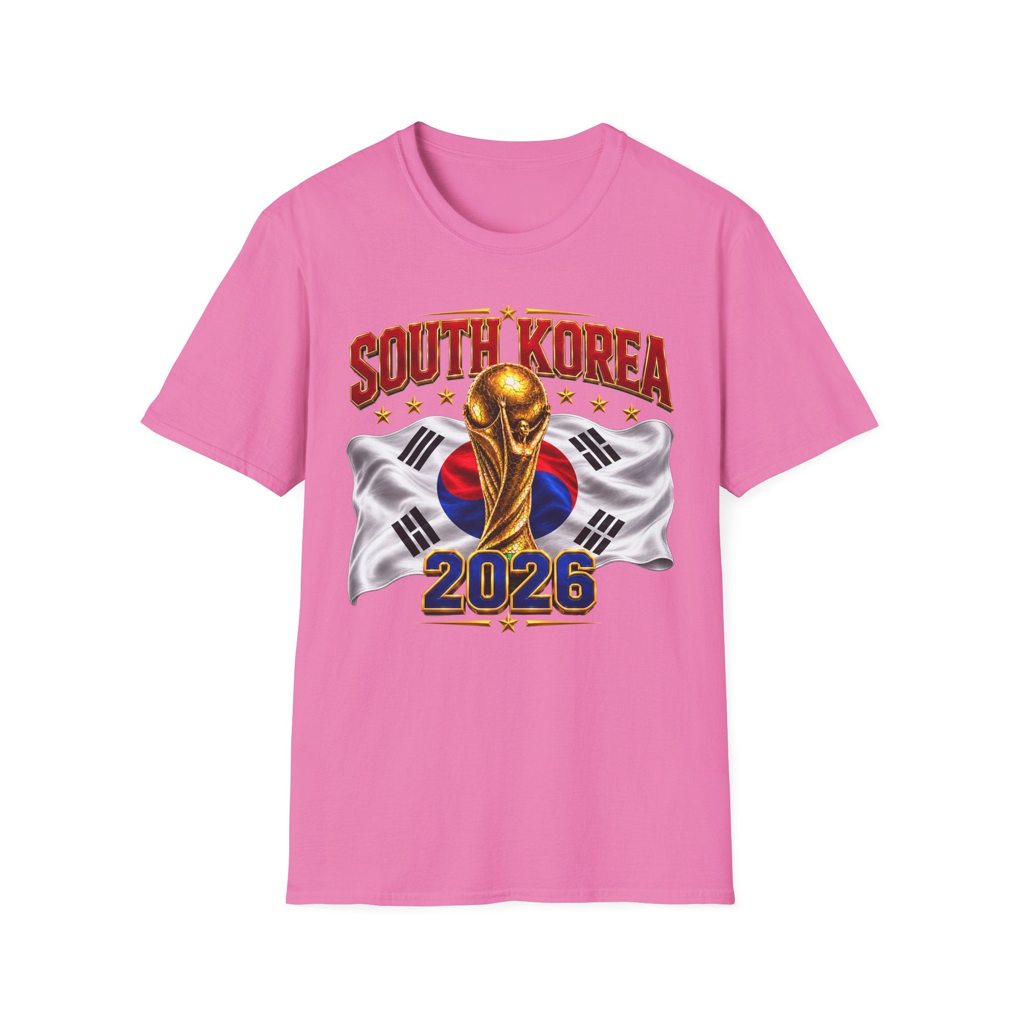 South Korea 2026 Soccer World Cup T-Shirt — Korean Flag & Trophy Football Fan Tee