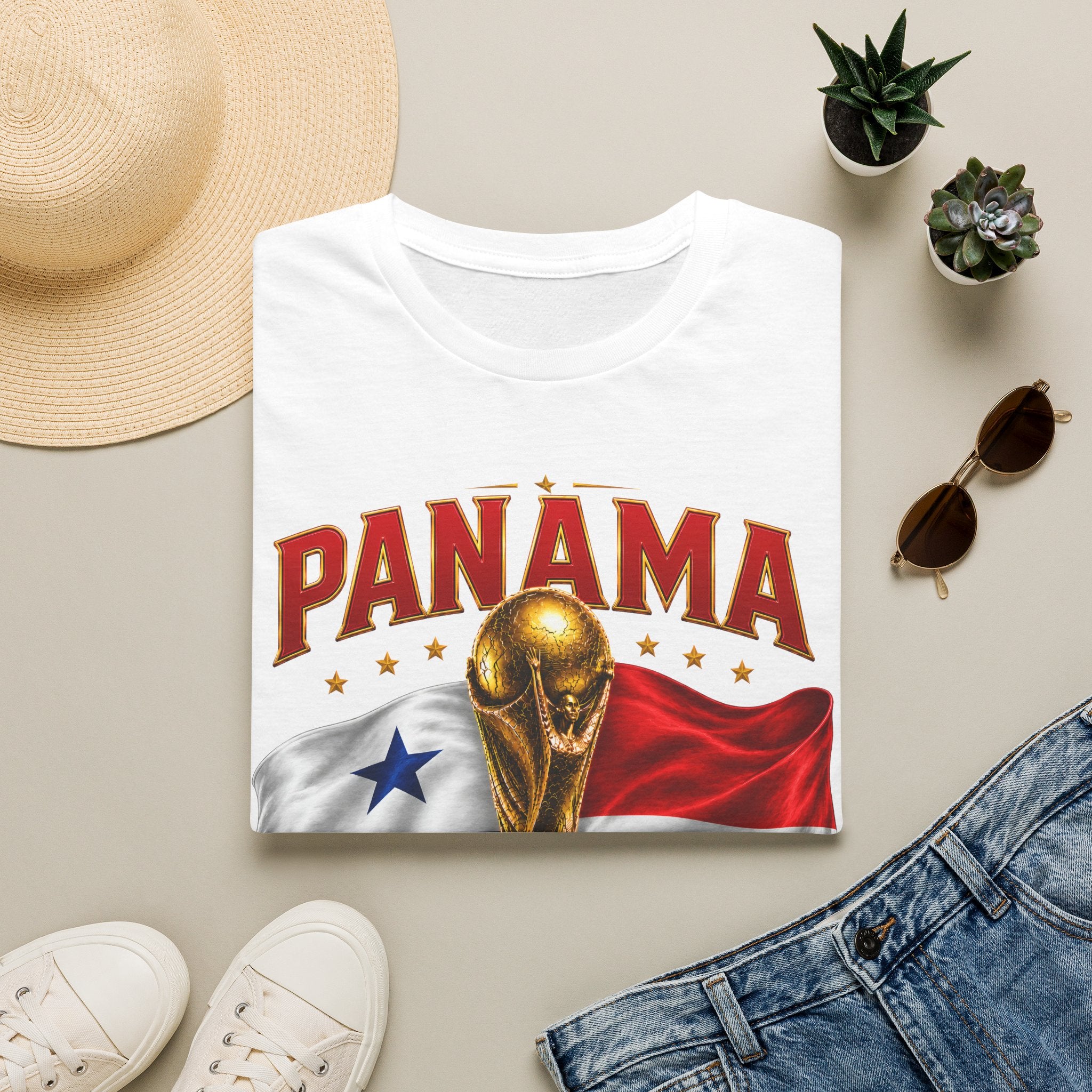 Panama 2026 World Cup T-Shirt — Panama Flag & Trophy Soccer Tee