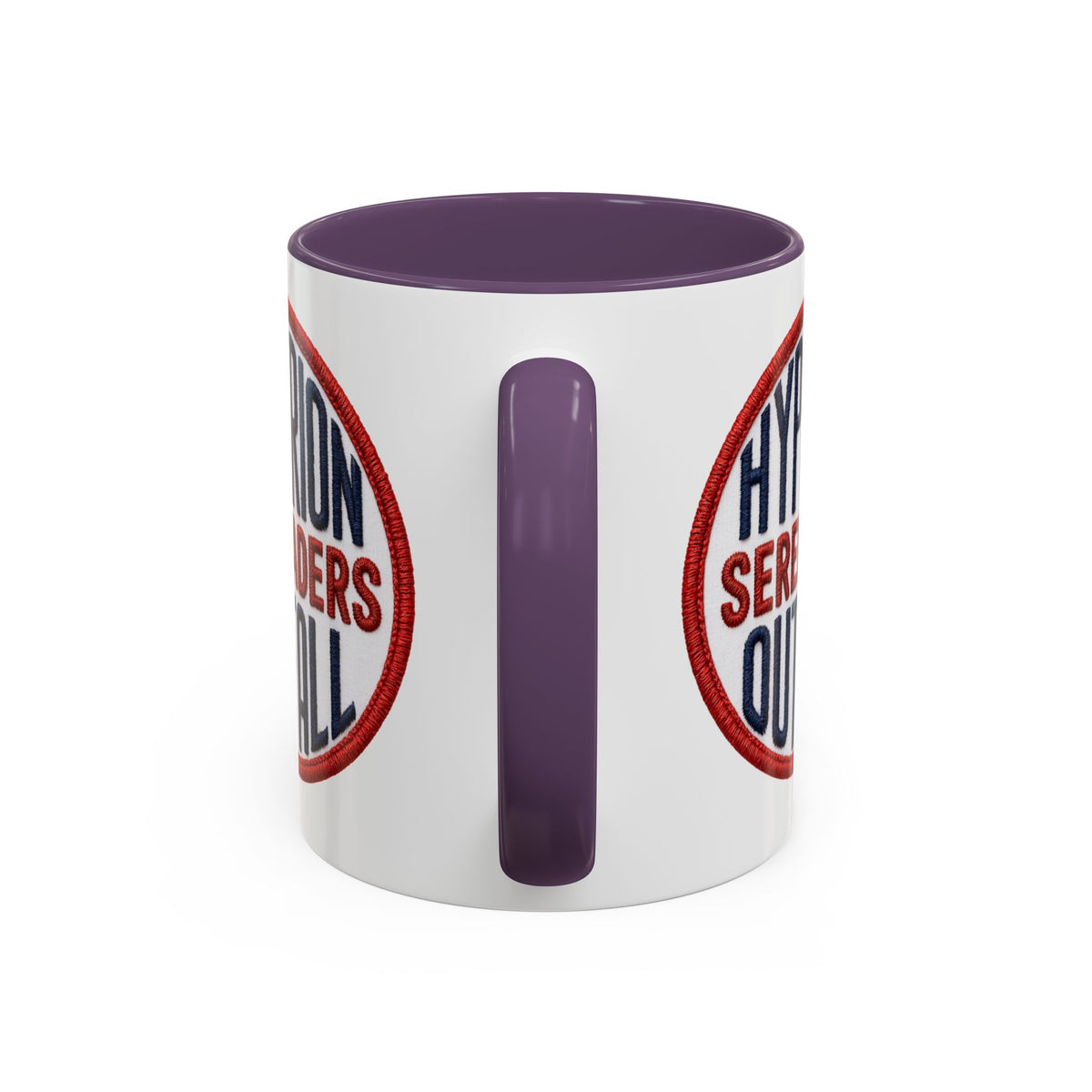 Accent Coffee Mug — "Hyperion Serenaders Outfall" Retro Patch Ceramic Mug (11/15oz)