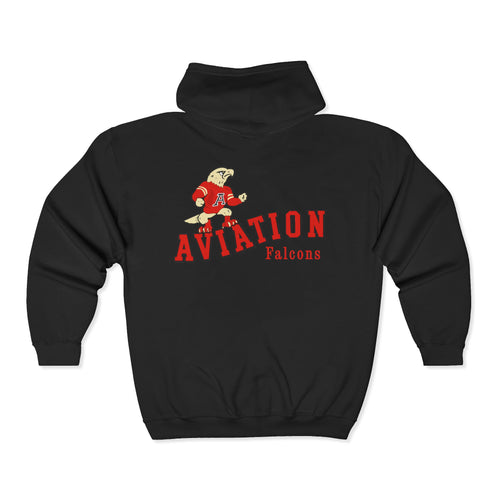 Aviation High School Redondo Beach M/W Heavy Blend Full Zip Hooded Sweatshirt