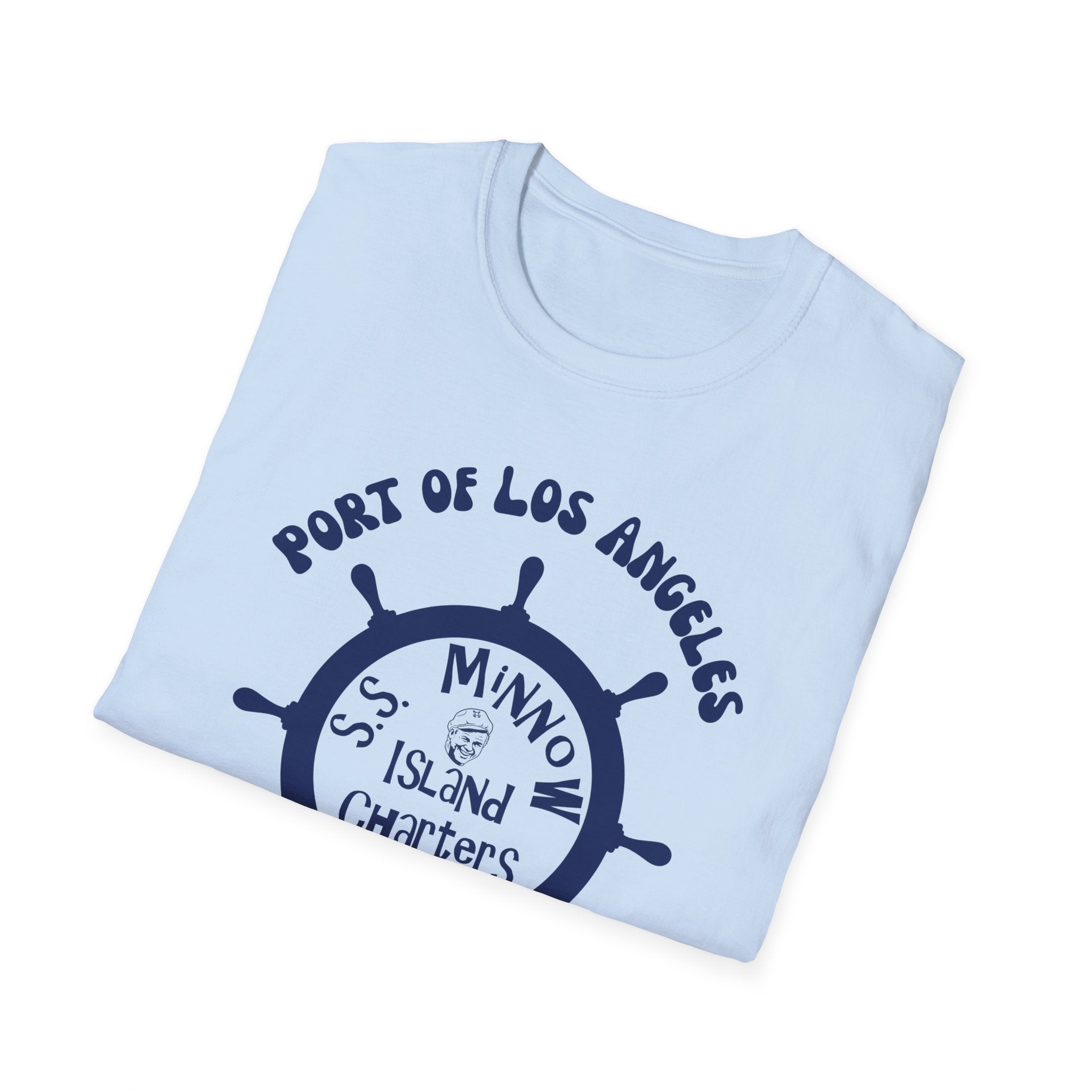 Port of Los Angeles Ship Wheel T-Shirt | SS Minnow Island Charters, 3 Hour Tours