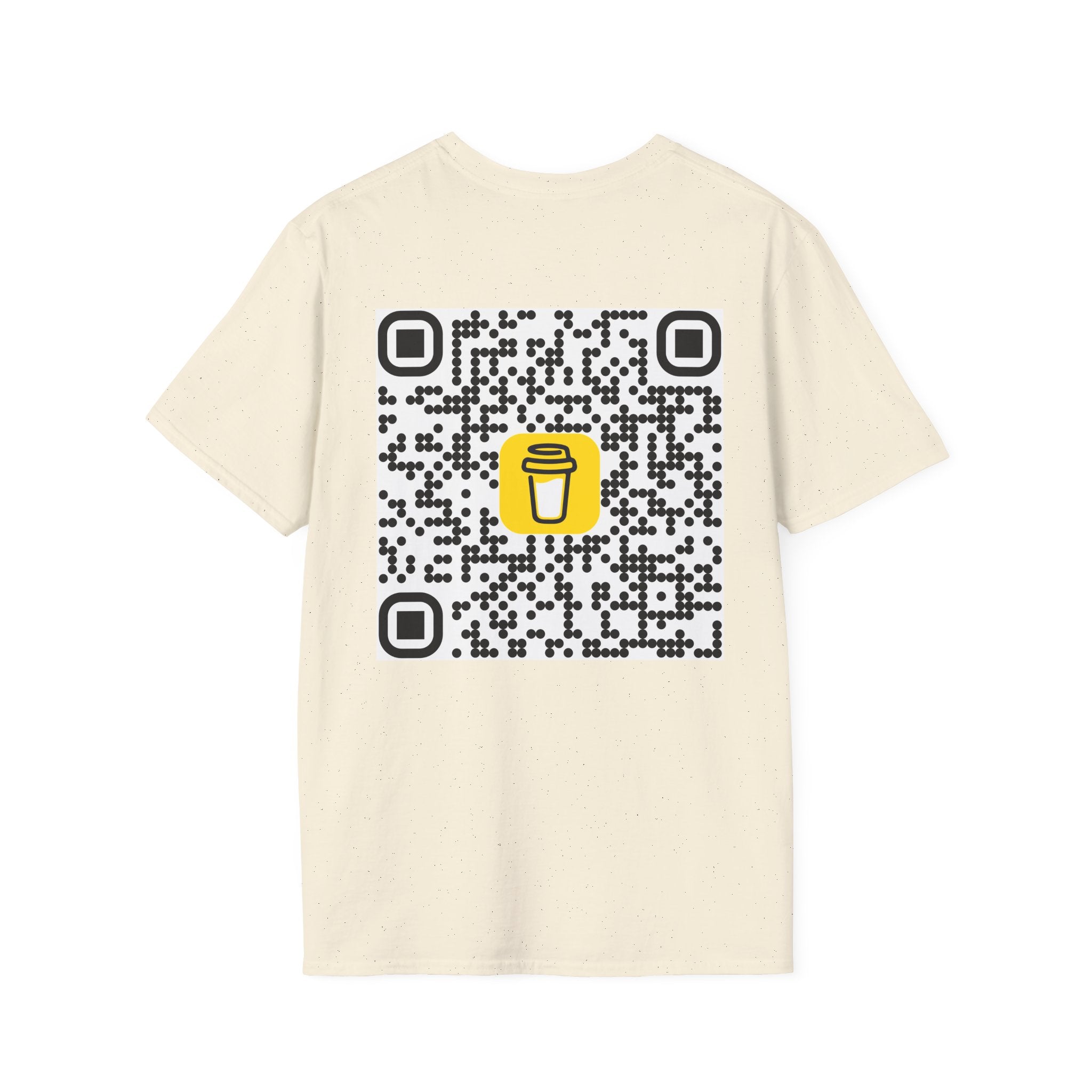 QR Code Coffee Cup T‑Shirt — Scan-to-Order Cafe Tee