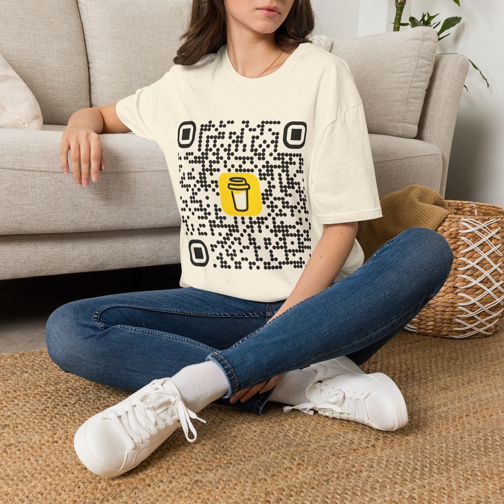 QR Code Coffee Tee — Scan-to-Order Coffee Shop T-Shirt