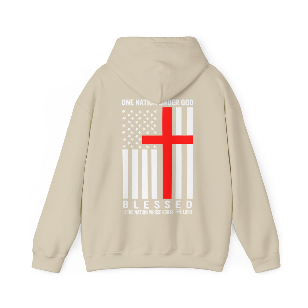 One Nation Under GOD - Printed Both Sides Unisex Heavy Blend Hooded Sweatshirt
