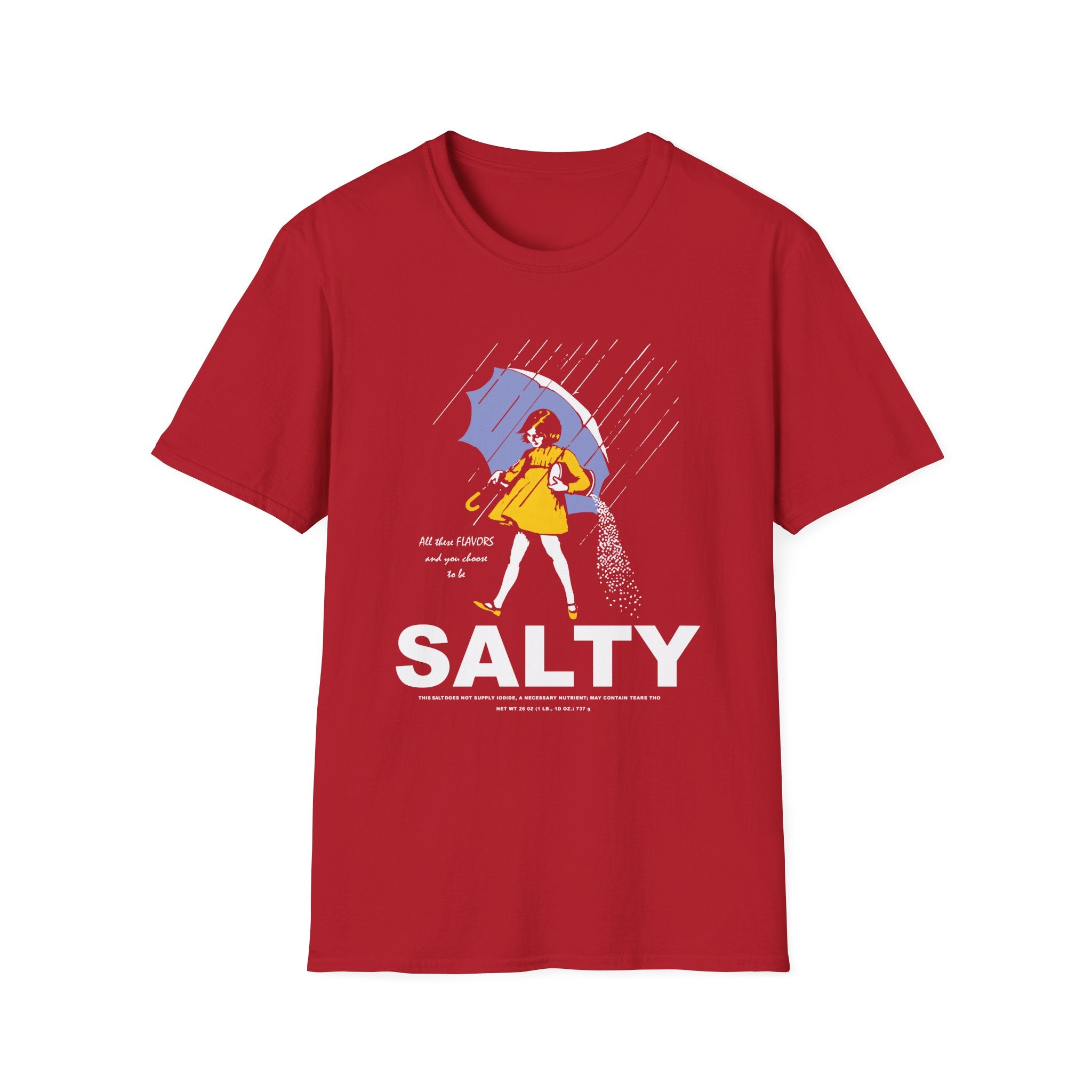 Salty Rainy Day Graphic T-Shirt — Girl with Umbrella Illustration
