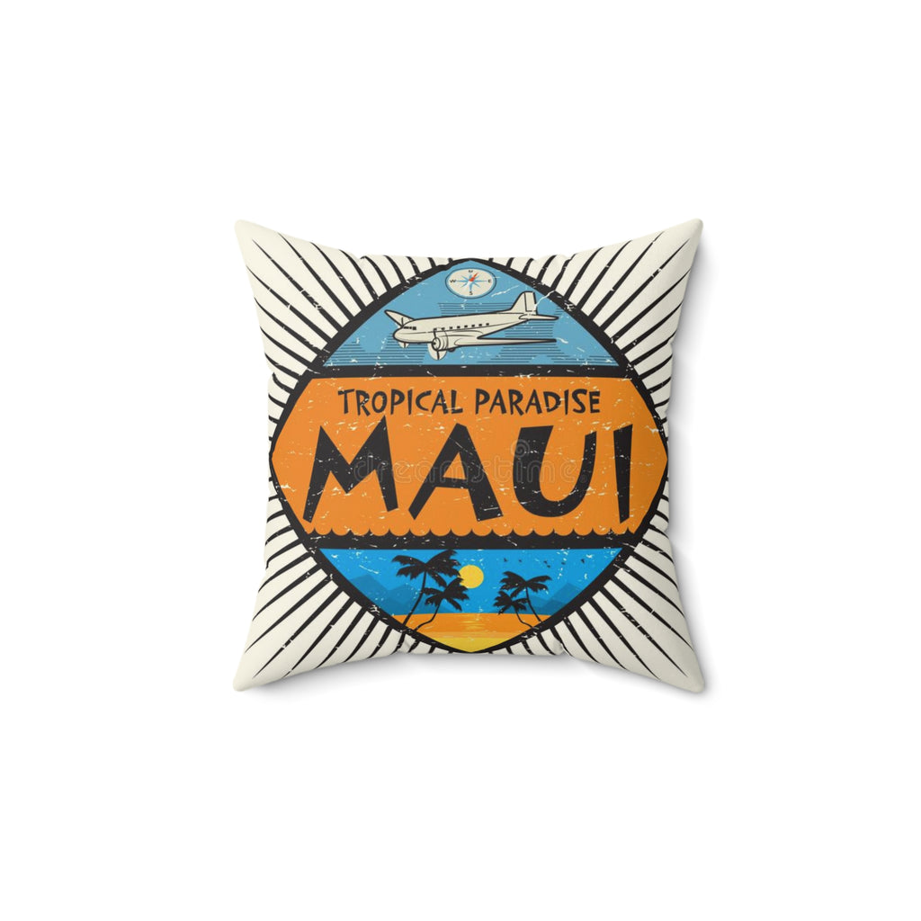 MAUI HAWAII - Faux Suede Square Pillow