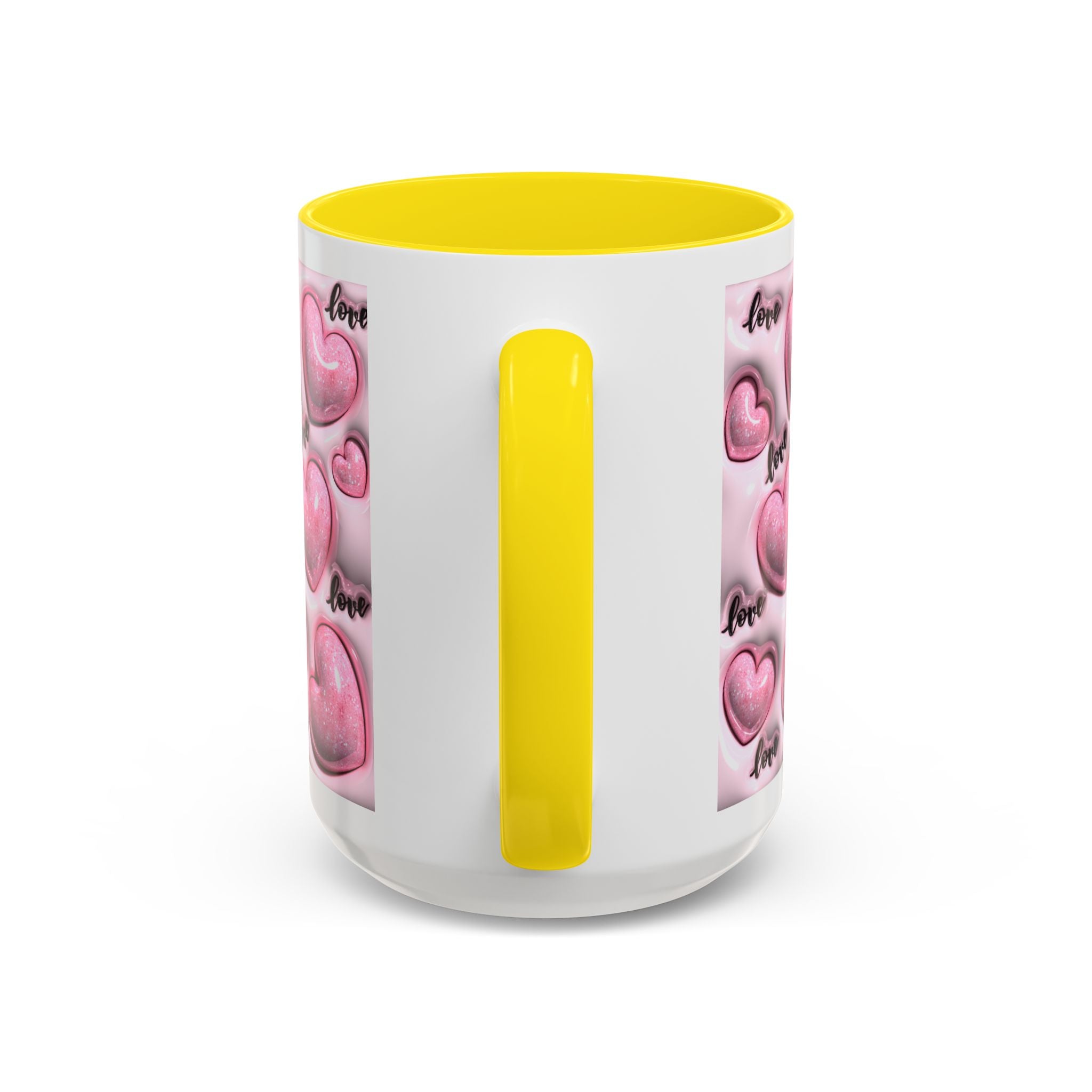 Pink Heart Pattern love Mug | Accent Coffee Mug 11oz 15oz
