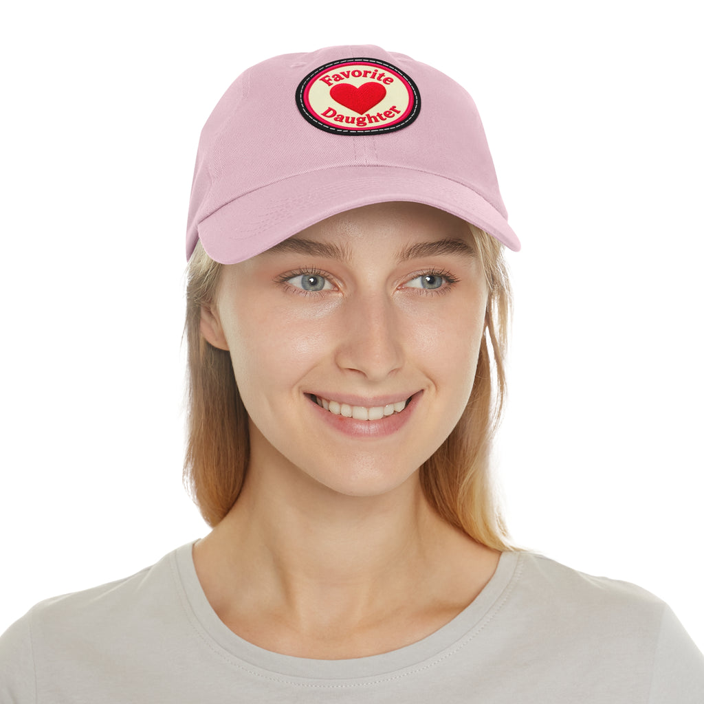 Mom and Daughter Hat — "Favorite Daughter" Leather Patch Cap