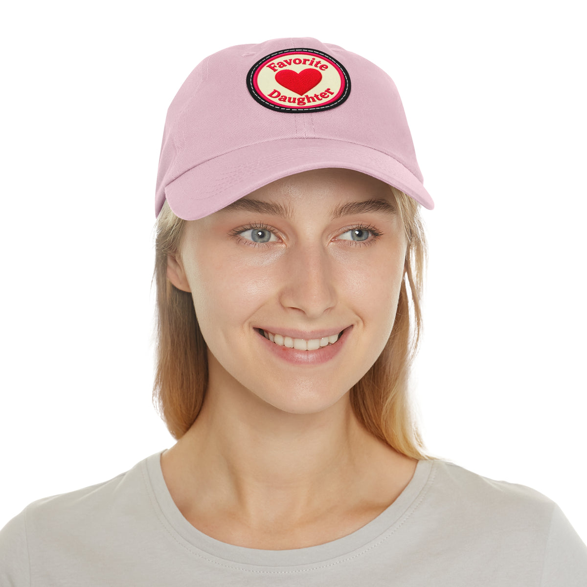 Mom and Daughter Hat — "Favorite Daughter" Leather Patch Cap