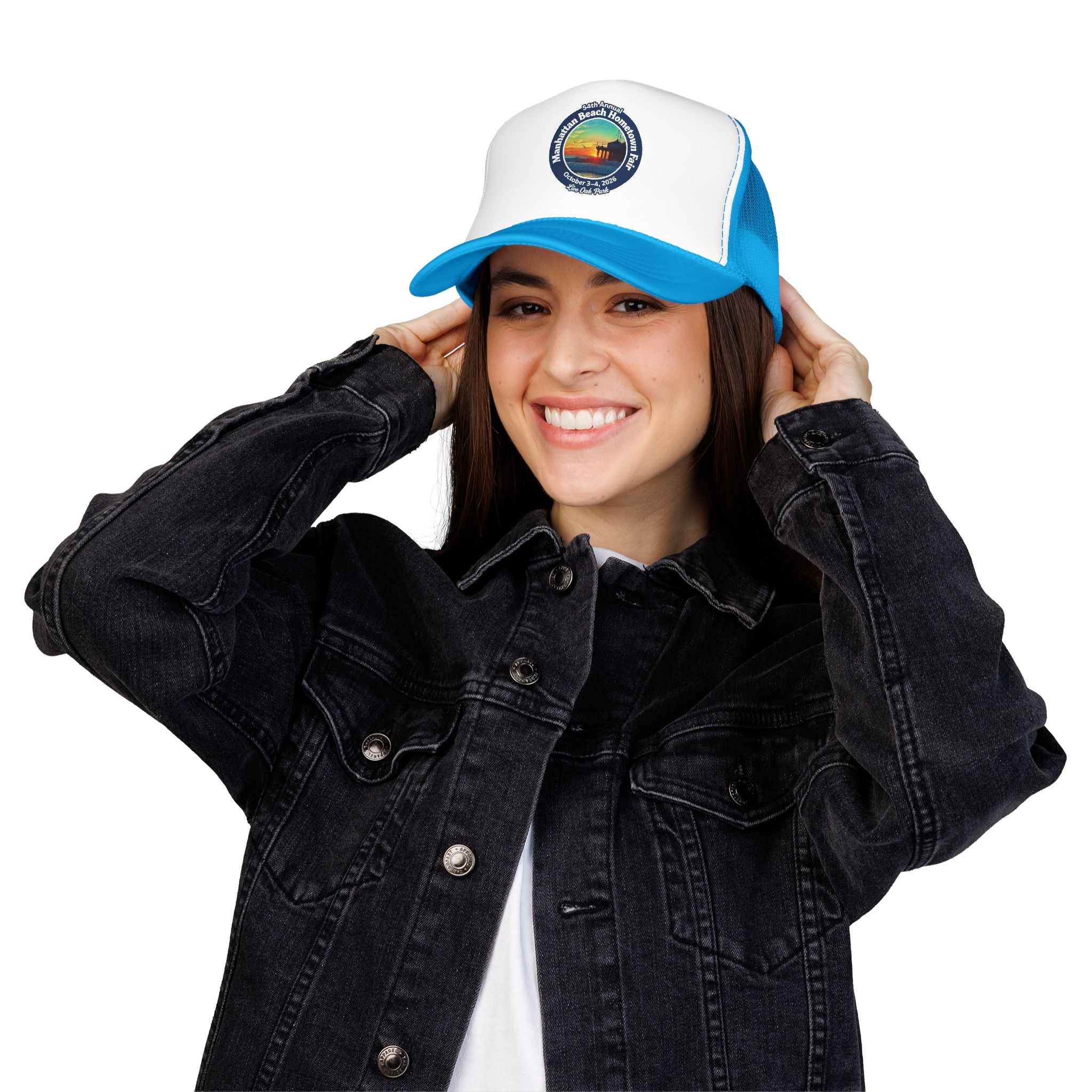 Trucker Hat — Manhattan Beach Hometown Fair Sunset Logo