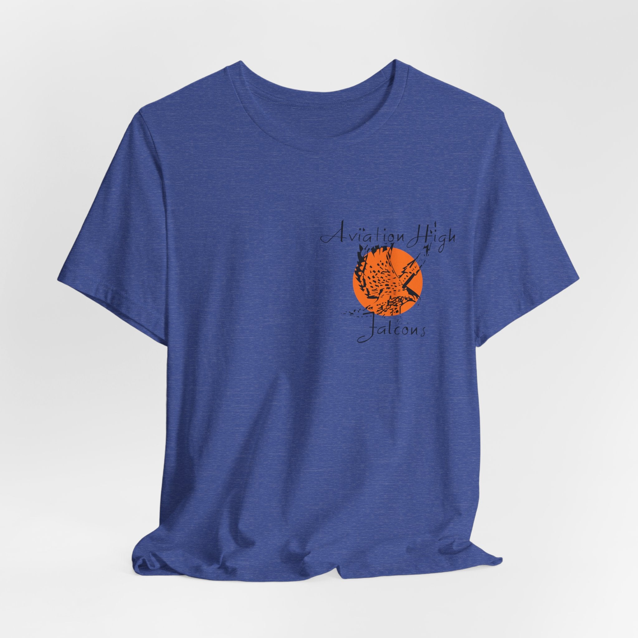 Aviation High School Signage Logo - Many Colors - Unisex Jersey Short Sleeve Tee