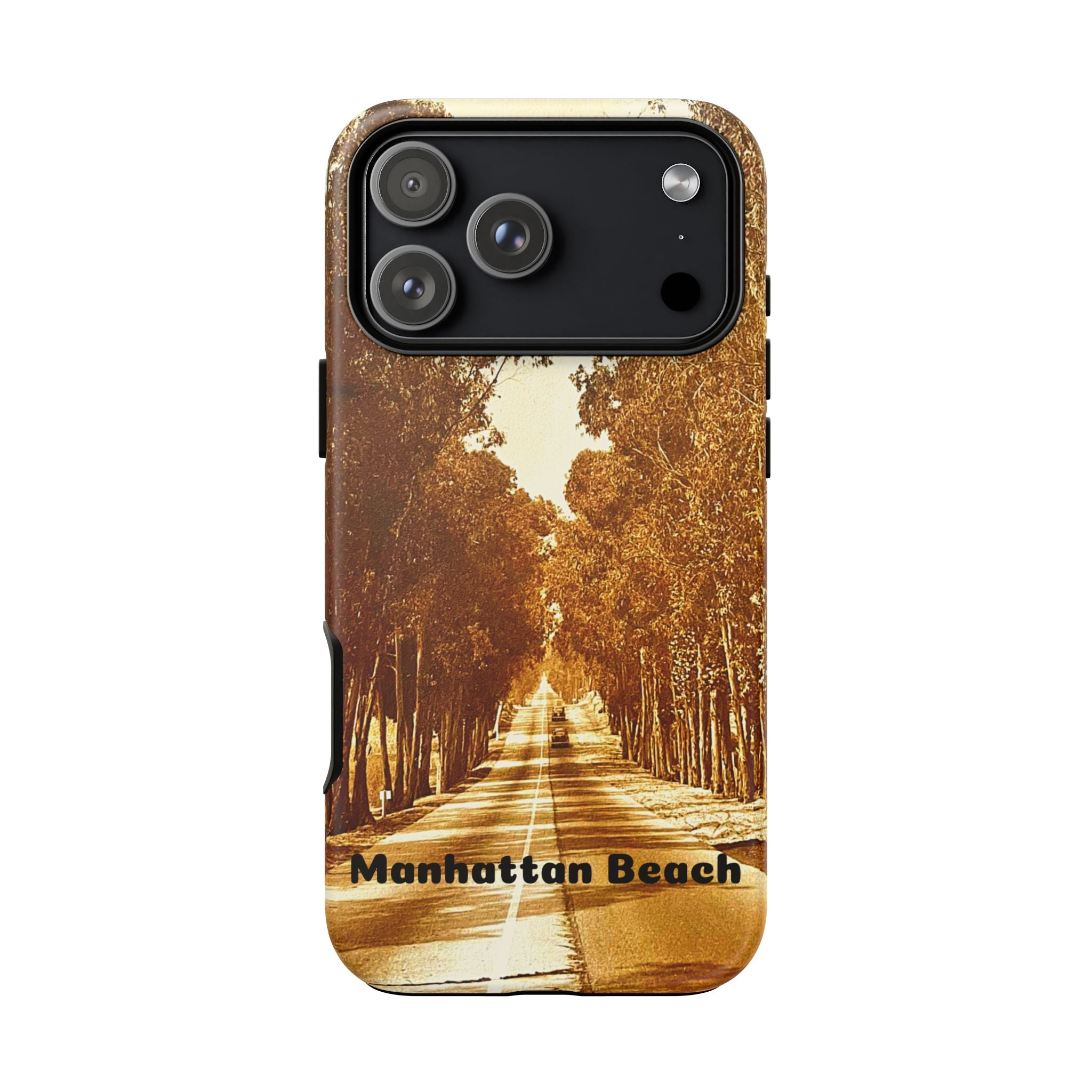 Phone Cases Manhattan Beach Rosecrans Ave Early 60's Tough Cases 90266 California, iPhone Samsung Google Pixel Protective Cover, Vintage