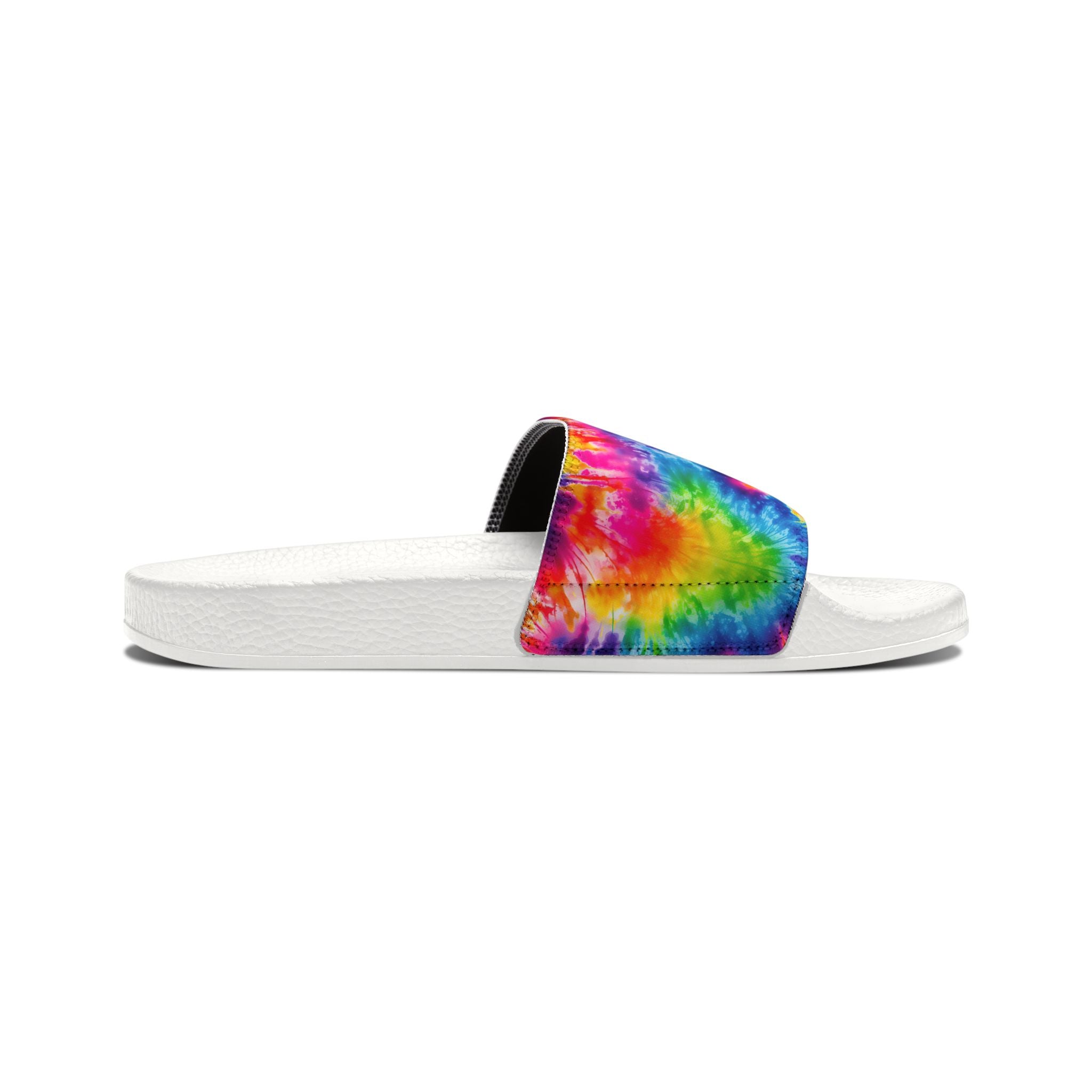 Youth Tie-Dye Slide Sandals — Removable Strap Kids Beach & Pool Slides