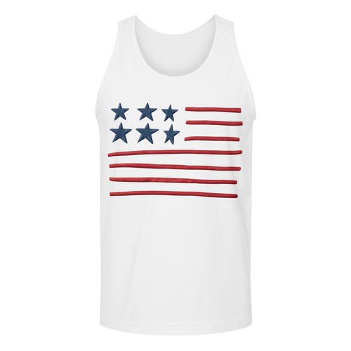 American Flag Style Men's Tank Top Made in USA