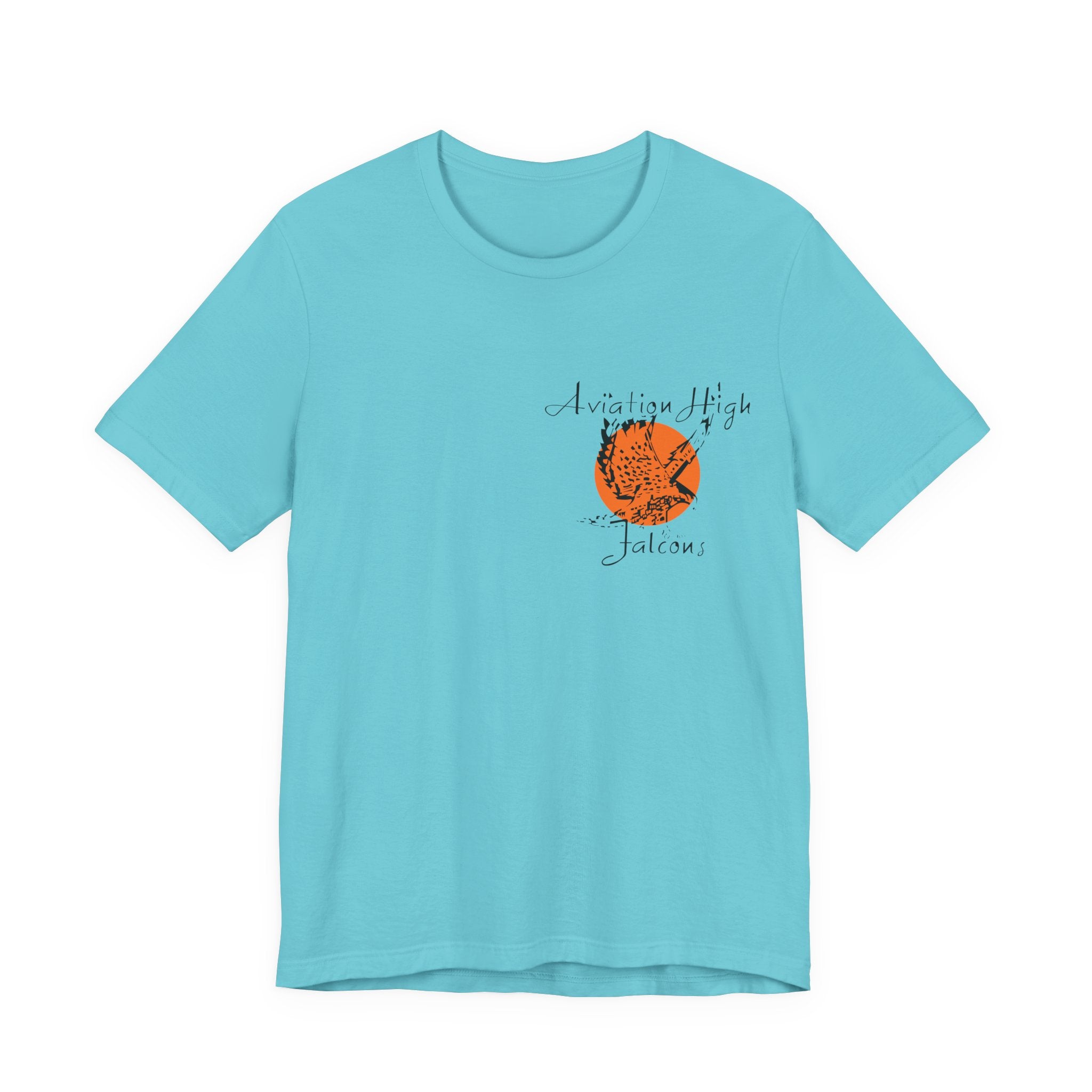 Aviation High School Signage Logo - Many Colors - Unisex Jersey Short Sleeve Tee