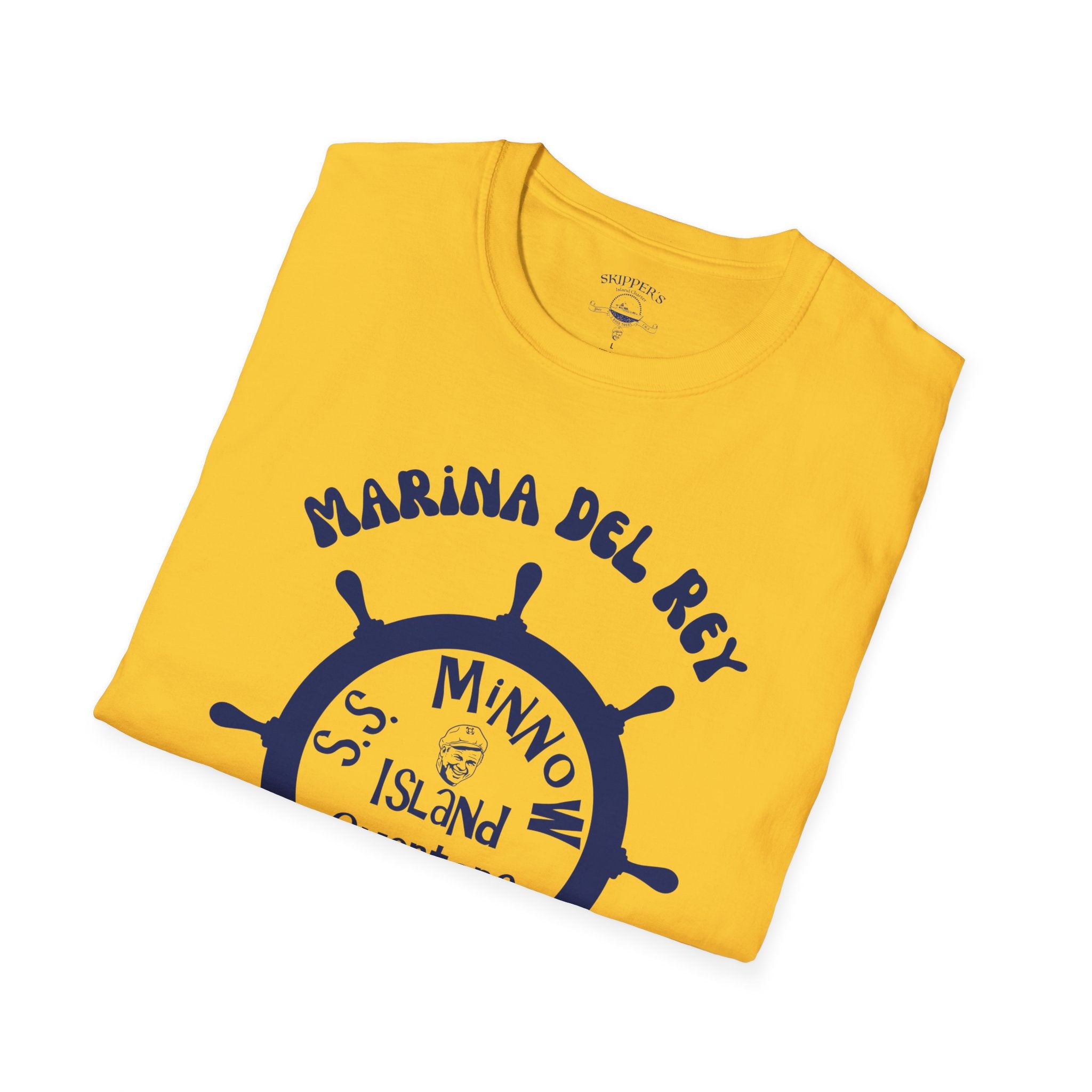Marina Del Rey Ship Wheel logo T-Shirt | SS Minnow Island Charters, 3 Hour Tours