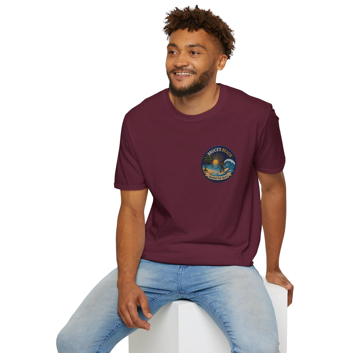 Bruce's Beach Manhattan Beach Surf Patch T-Shirt