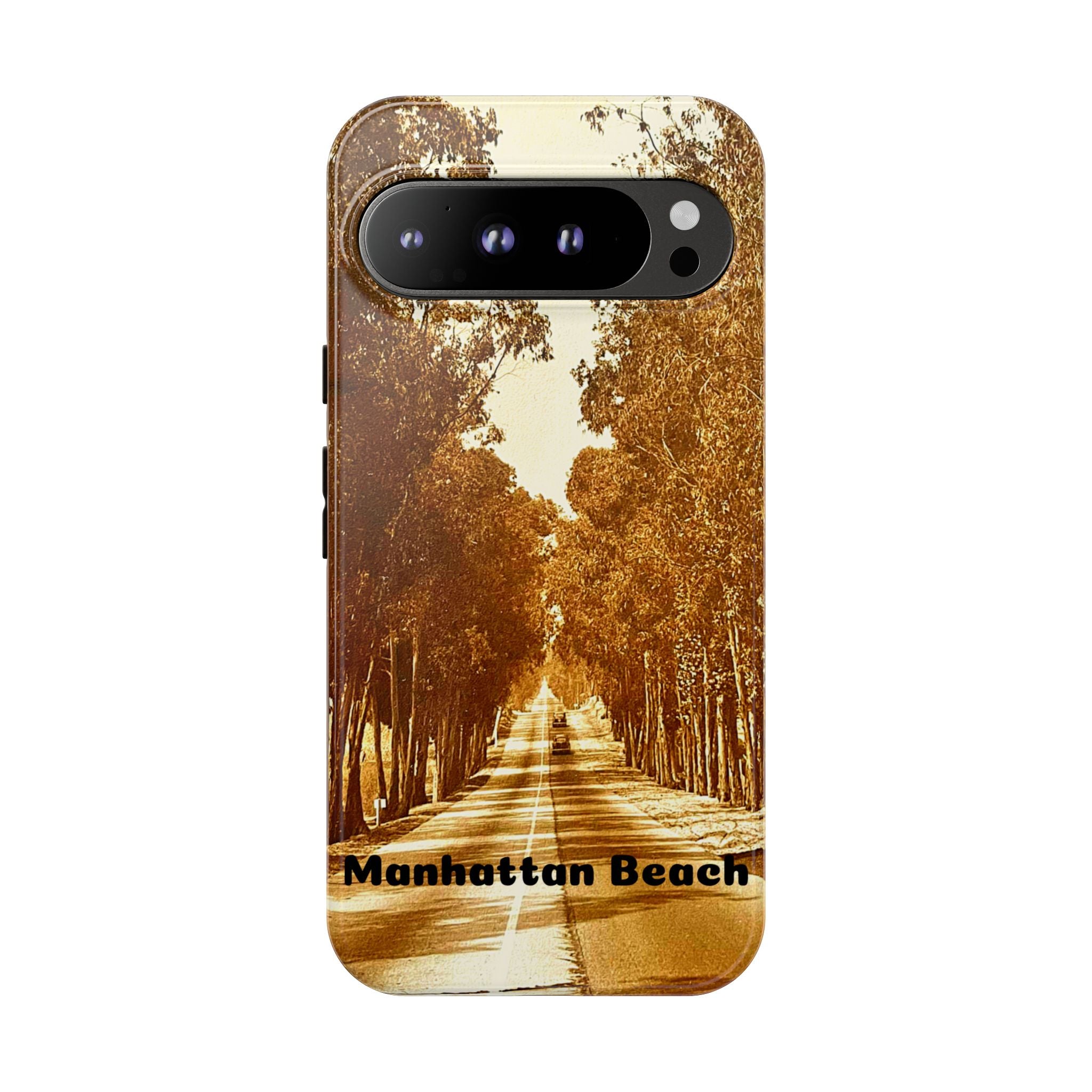 Phone Cases Manhattan Beach Rosecrans Ave Early 60's Tough Cases 90266 California, iPhone Samsung Google Pixel Protective Cover, Vintage