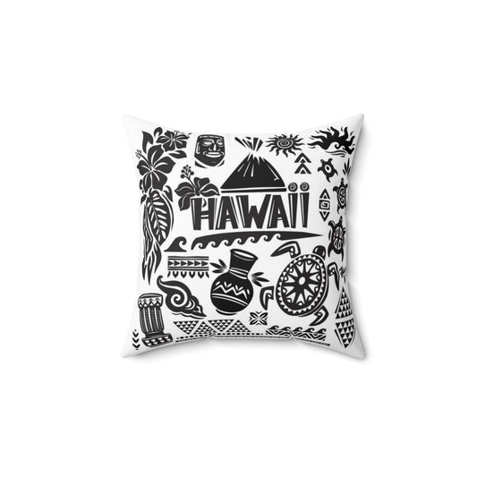 Hawaii Fun Pillow - Faux Suede Square Pillow