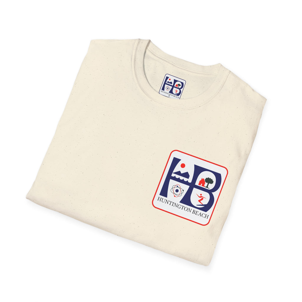 Huntington Beach Retro HB Logo T-Shirt  (printed 3 places)
