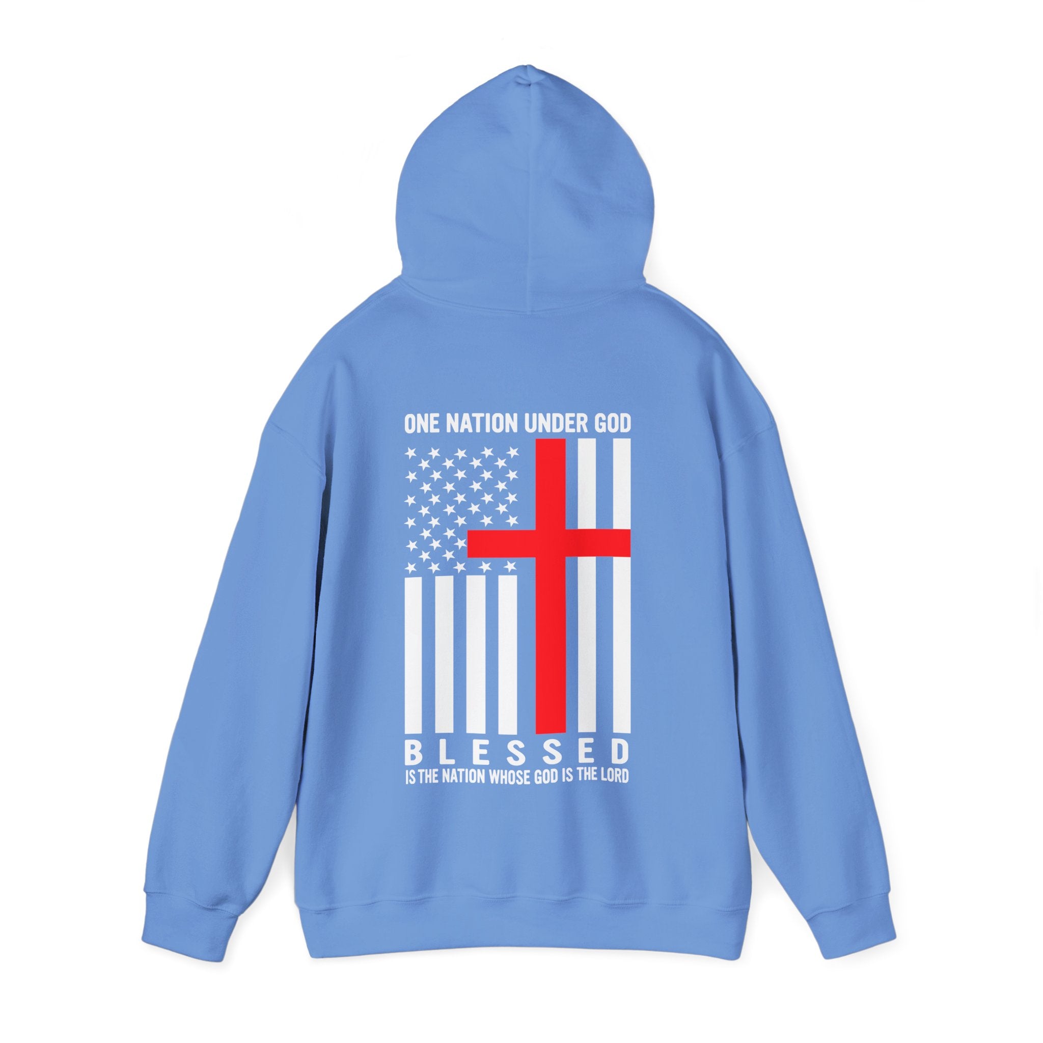 One Nation Under GOD - Printed Both Sides Unisex Heavy Blend Hooded Sweatshirt